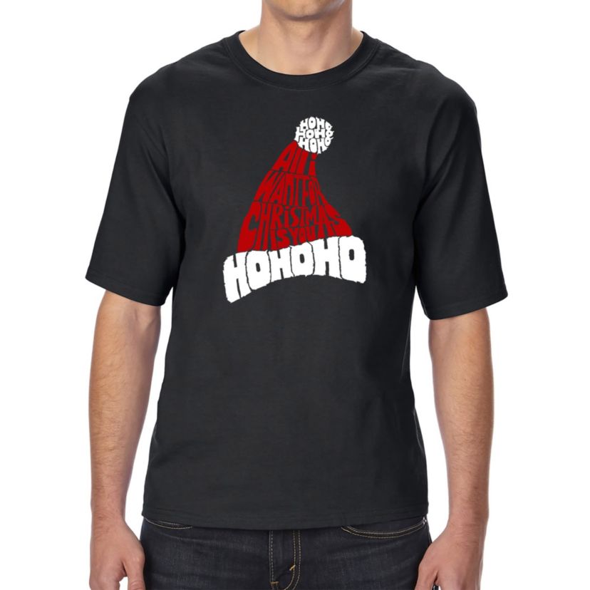 Mens Tall and Long Word Art T-Shirt - All I Want for Christmas is You