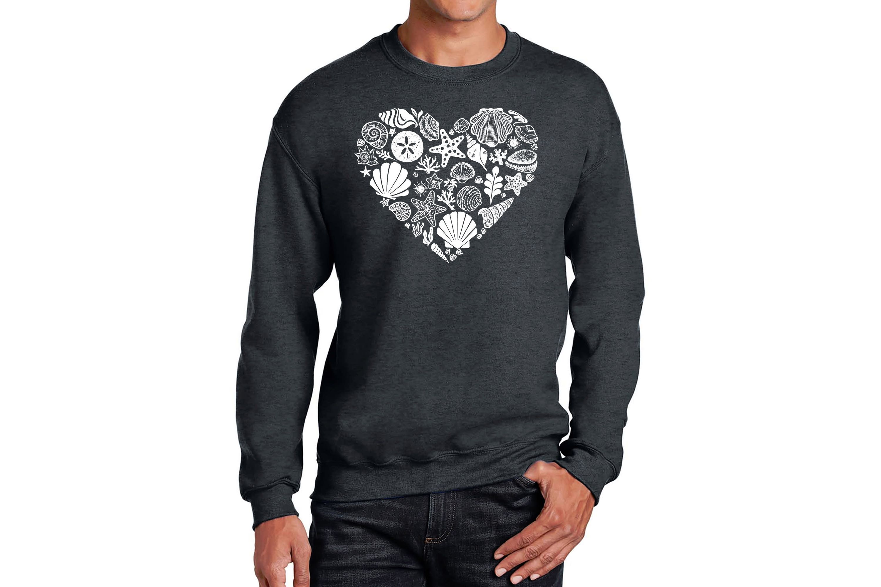 Mens Word Art Crewneck Sweatshirt - Sea Shells