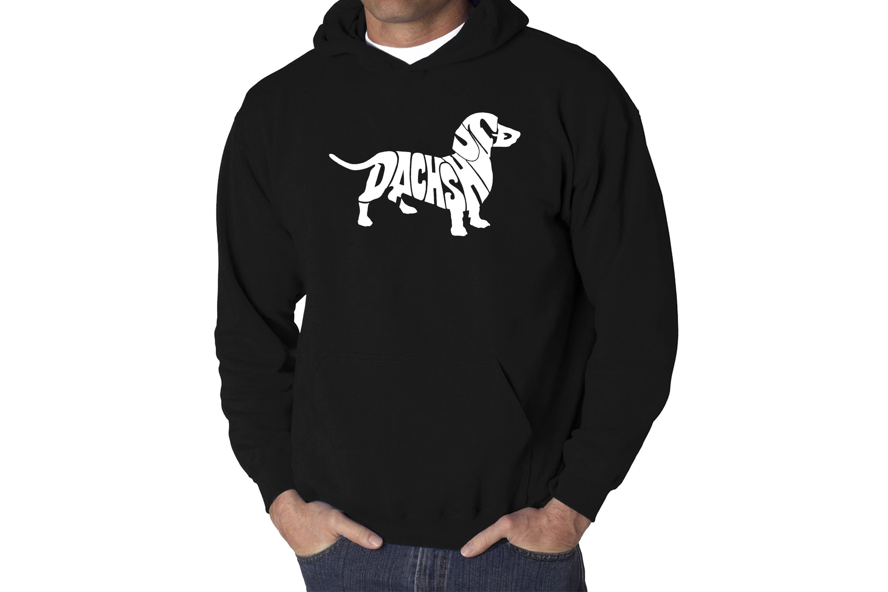 Mens Word Art Hooded Sweatshirt - Dachshund