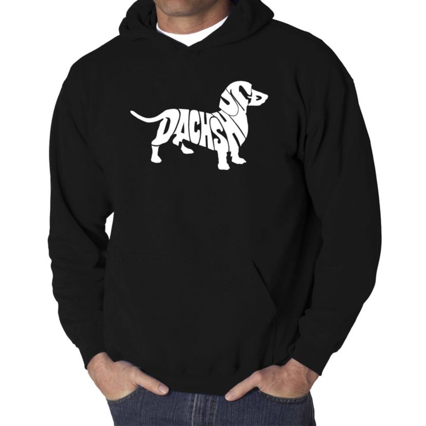 Mens Word Art Hooded Sweatshirt - Dachshund