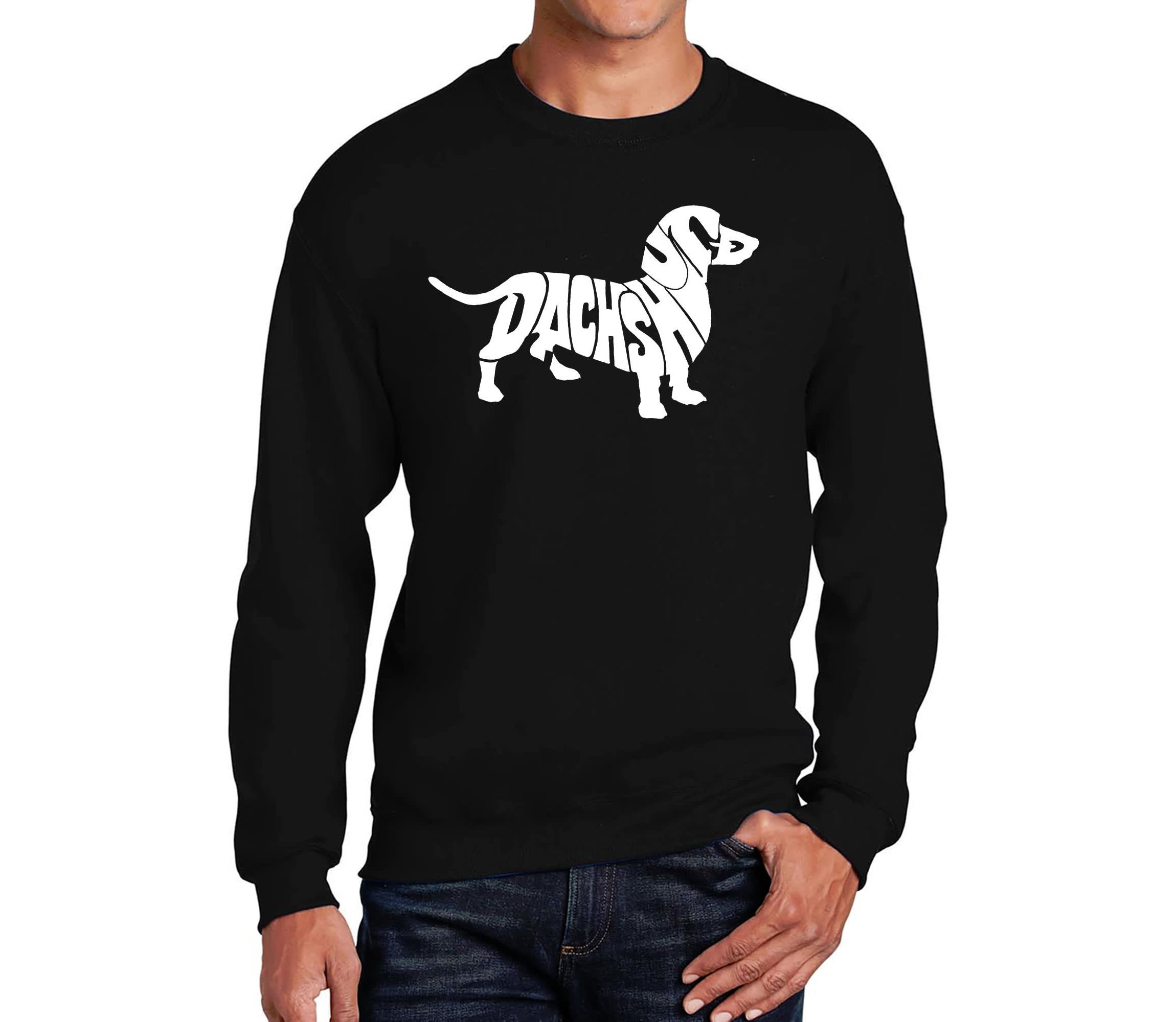 Mens Word Art Crewneck Sweatshirt - Dachshund