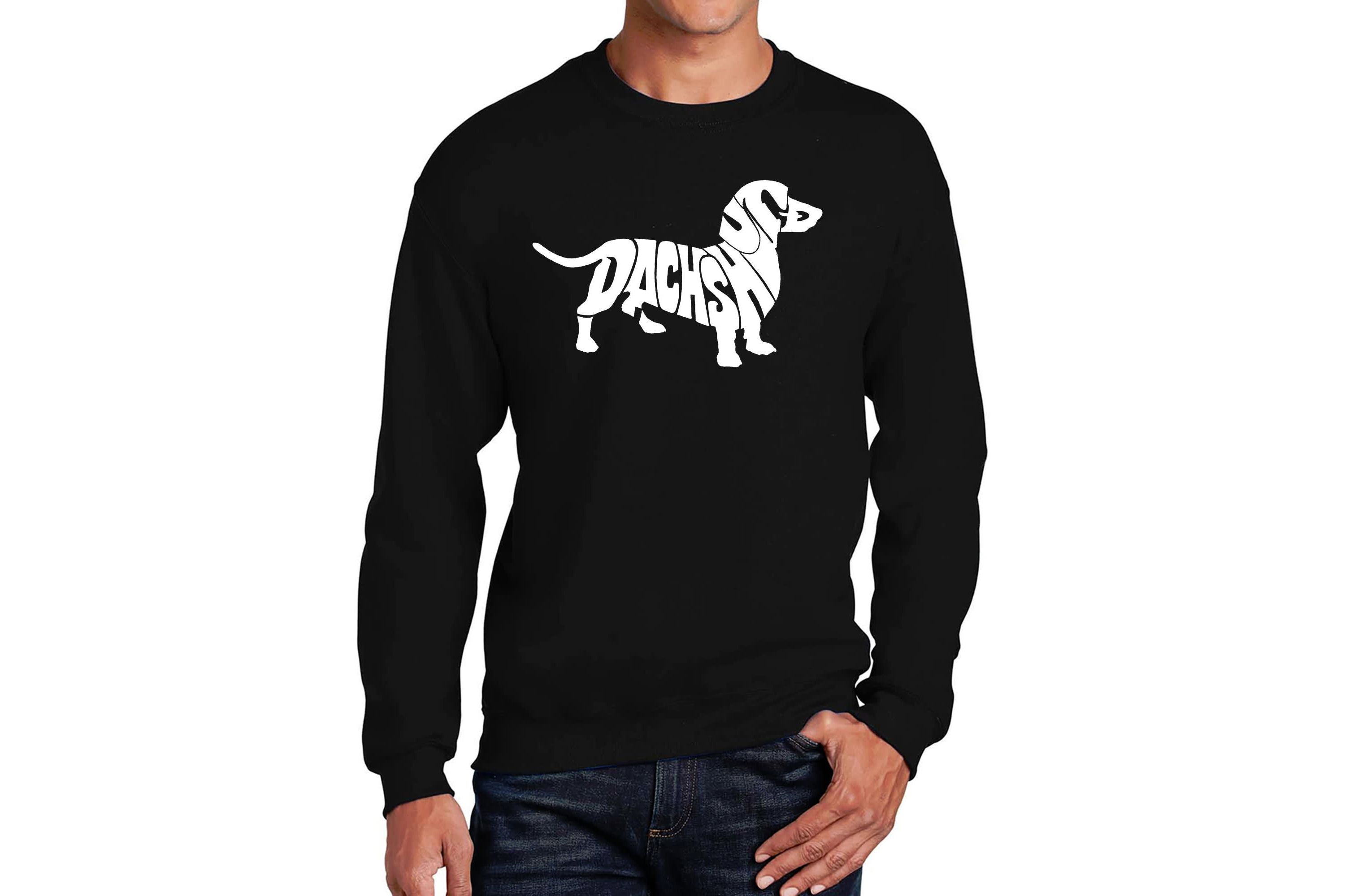 Mens Word Art Crewneck Sweatshirt - Dachshund