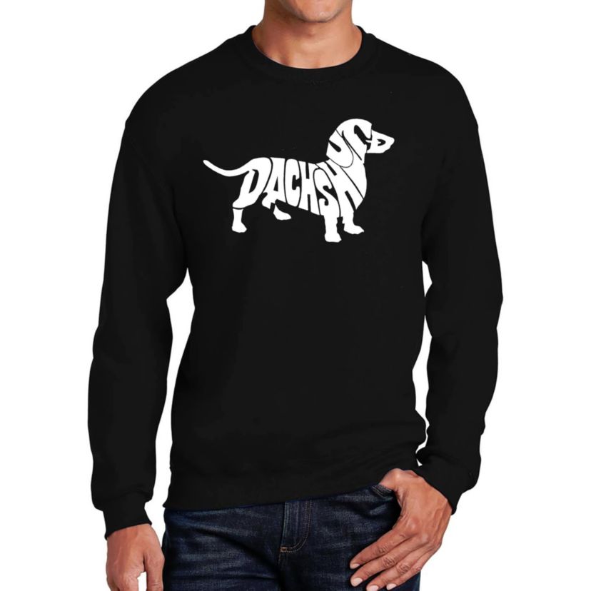 Mens Word Art Crewneck Sweatshirt - Dachshund