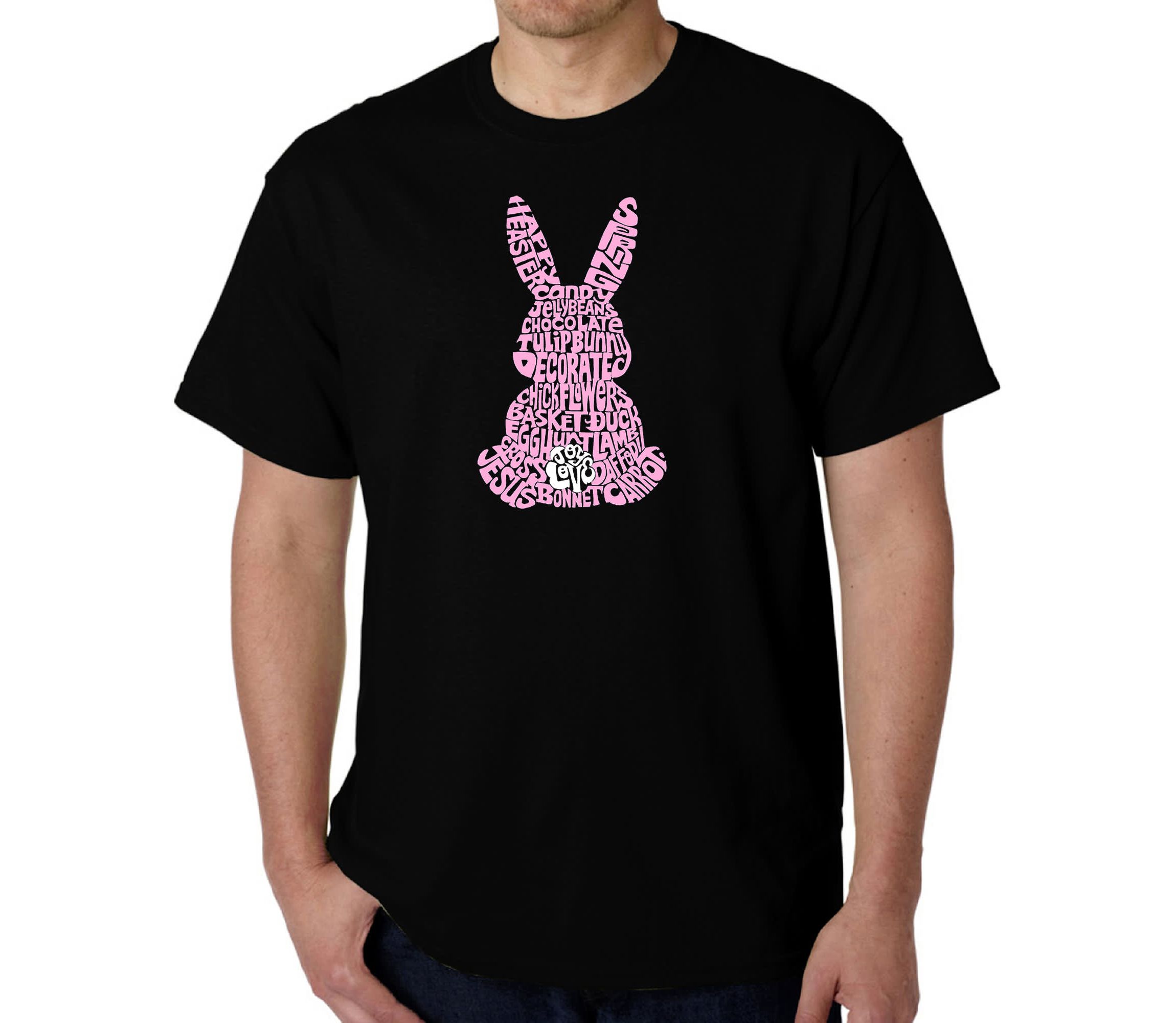 Mens Word Art T-shirt - Easter Bunny