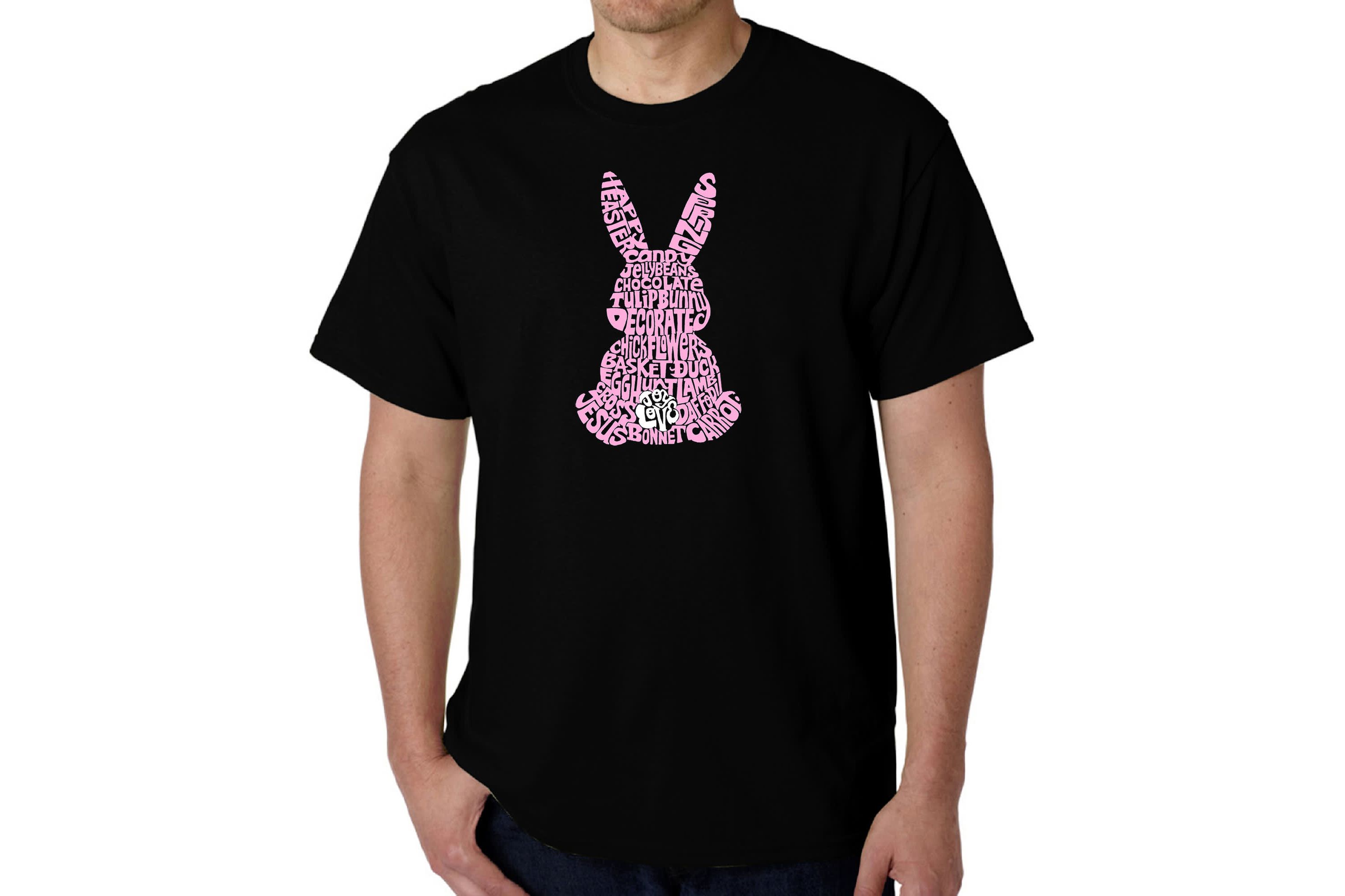 Mens Word Art T-shirt - Easter Bunny