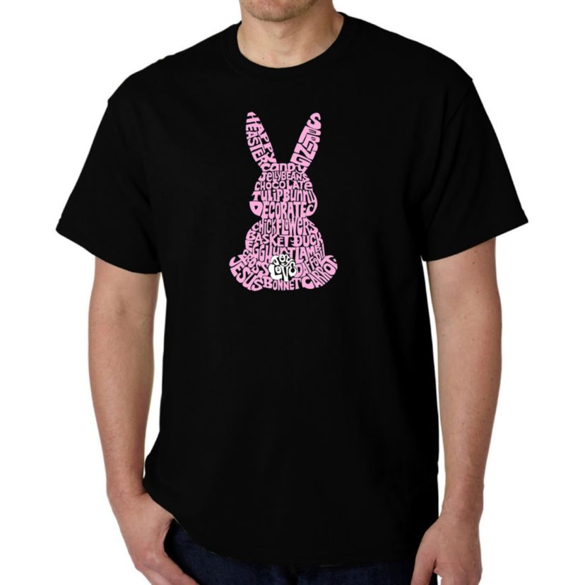 Mens Word Art T-shirt - Easter Bunny