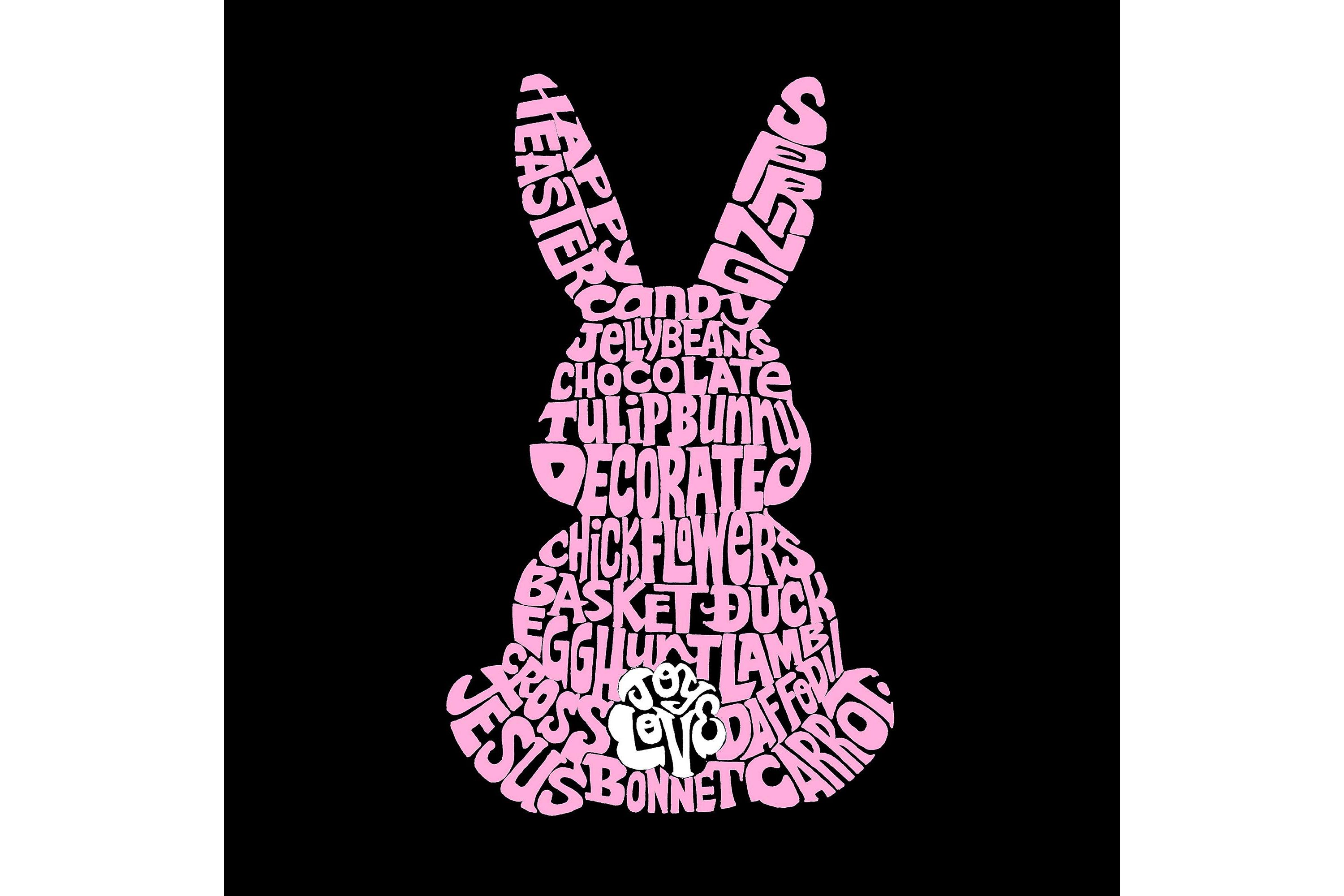 Mens Word Art T-shirt - Easter Bunny