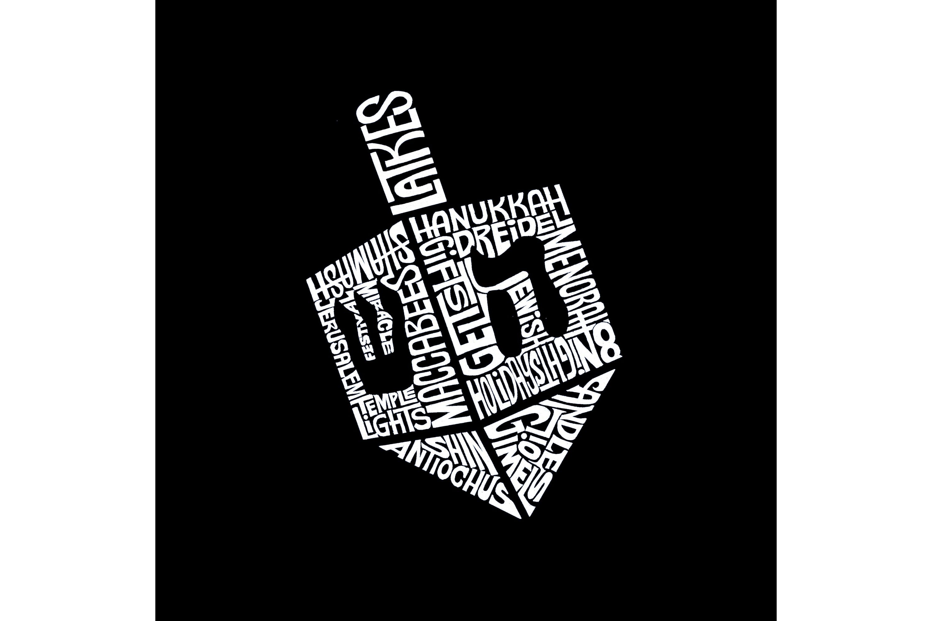 Mens Premium Blend Word Art T-Shirt  - Hanukkah Dreidel