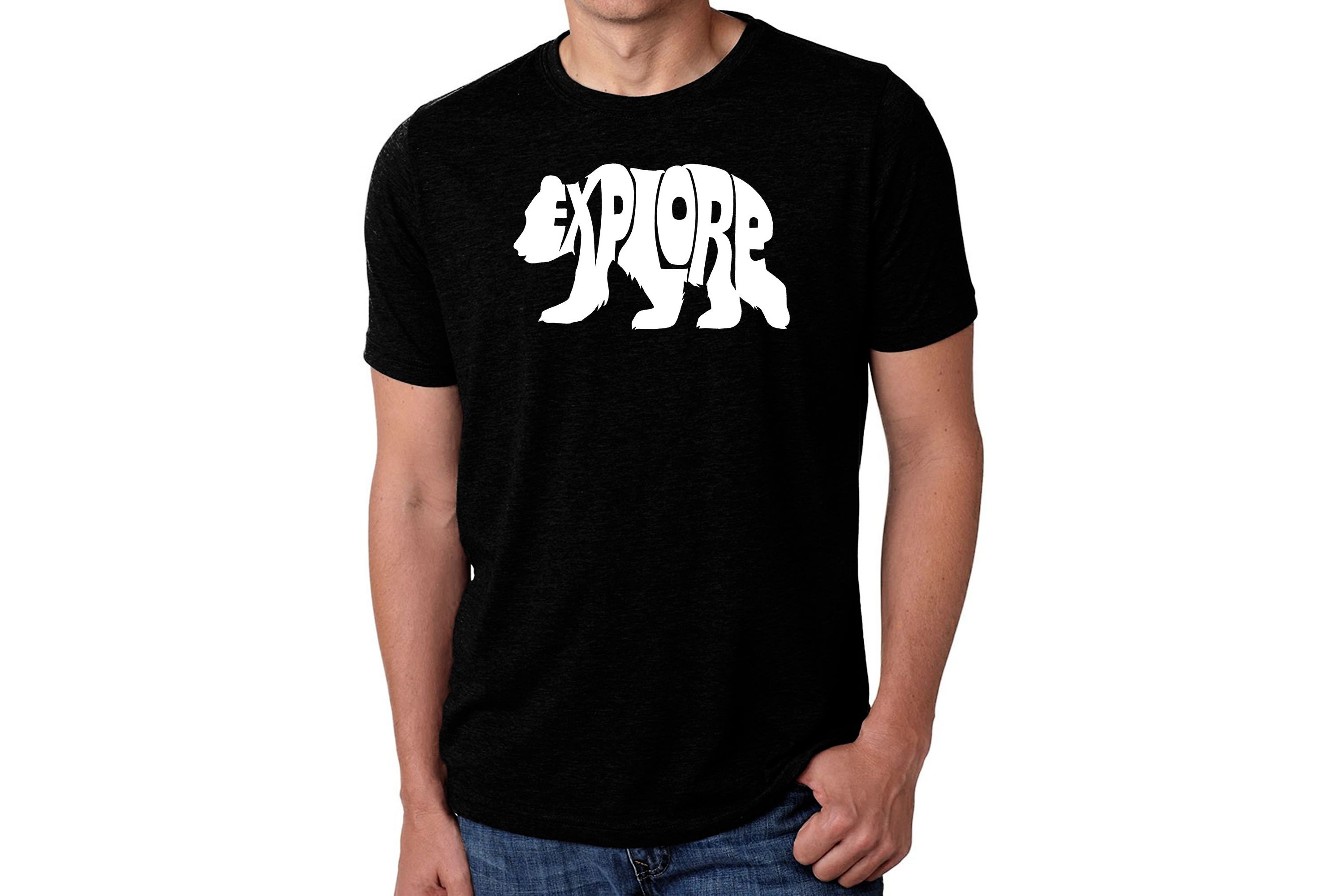 Mens Premium Blend Word Art T-Shirt - Explore