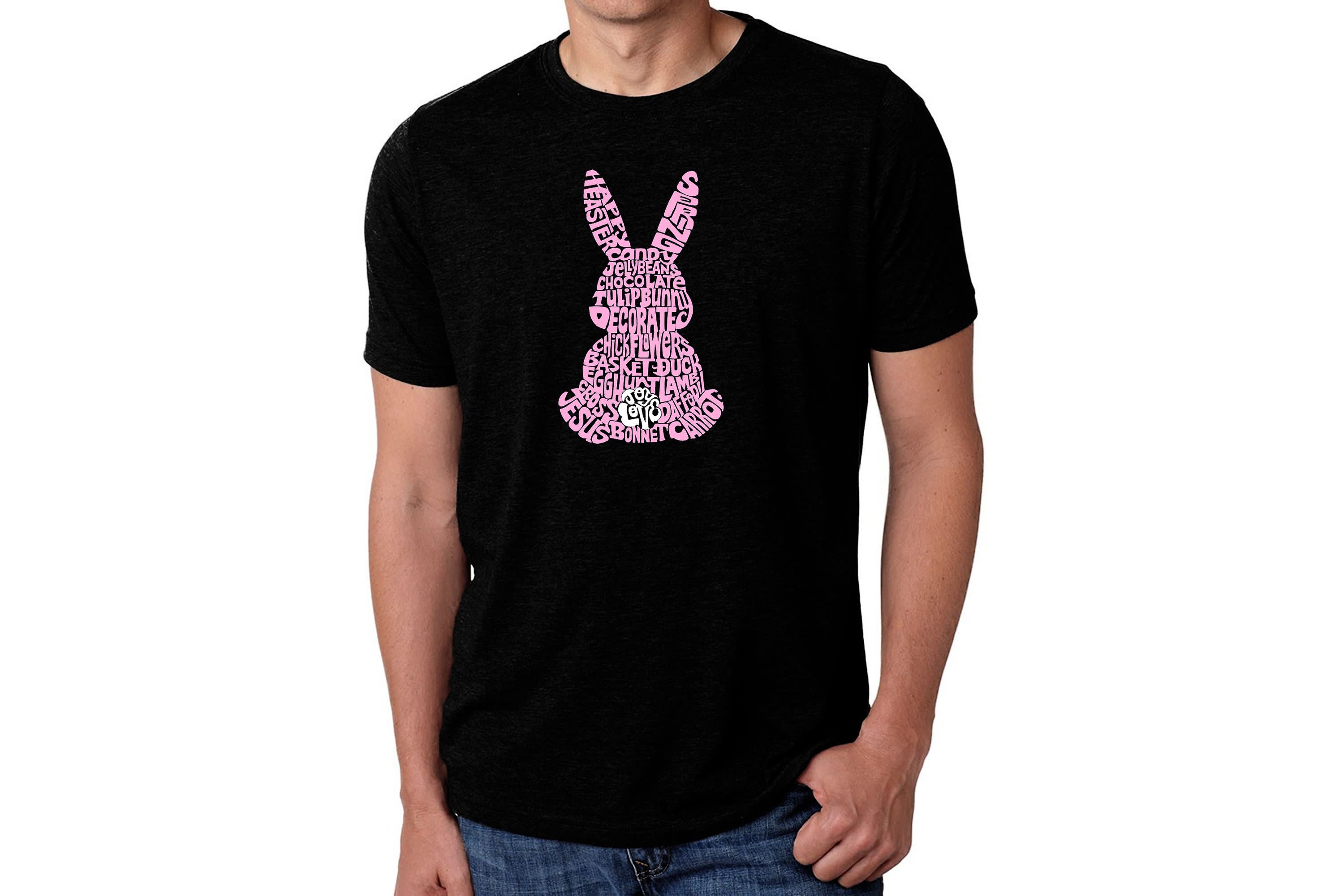 Mens Premium Blend Word Art T-shirt - Easter Bunny