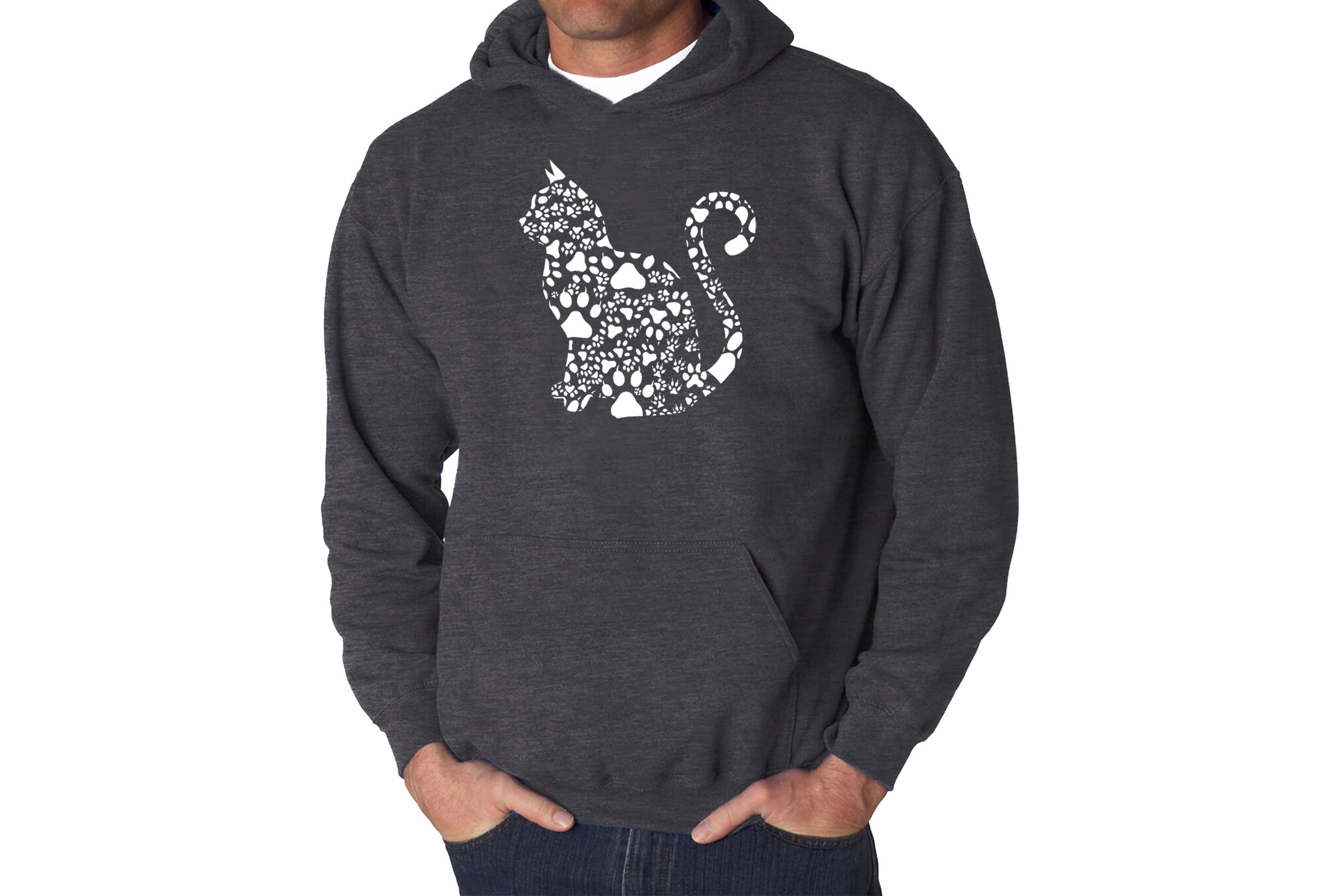 Mens Word Art Hooded Sweatshirt - Cat Claws