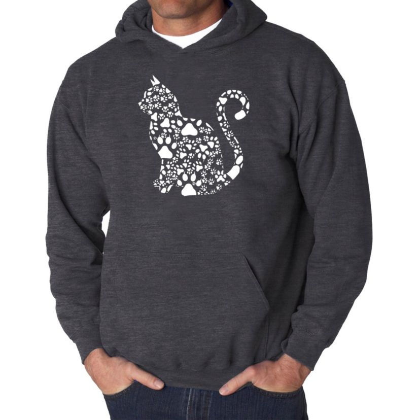 Mens Word Art Hooded Sweatshirt - Cat Claws