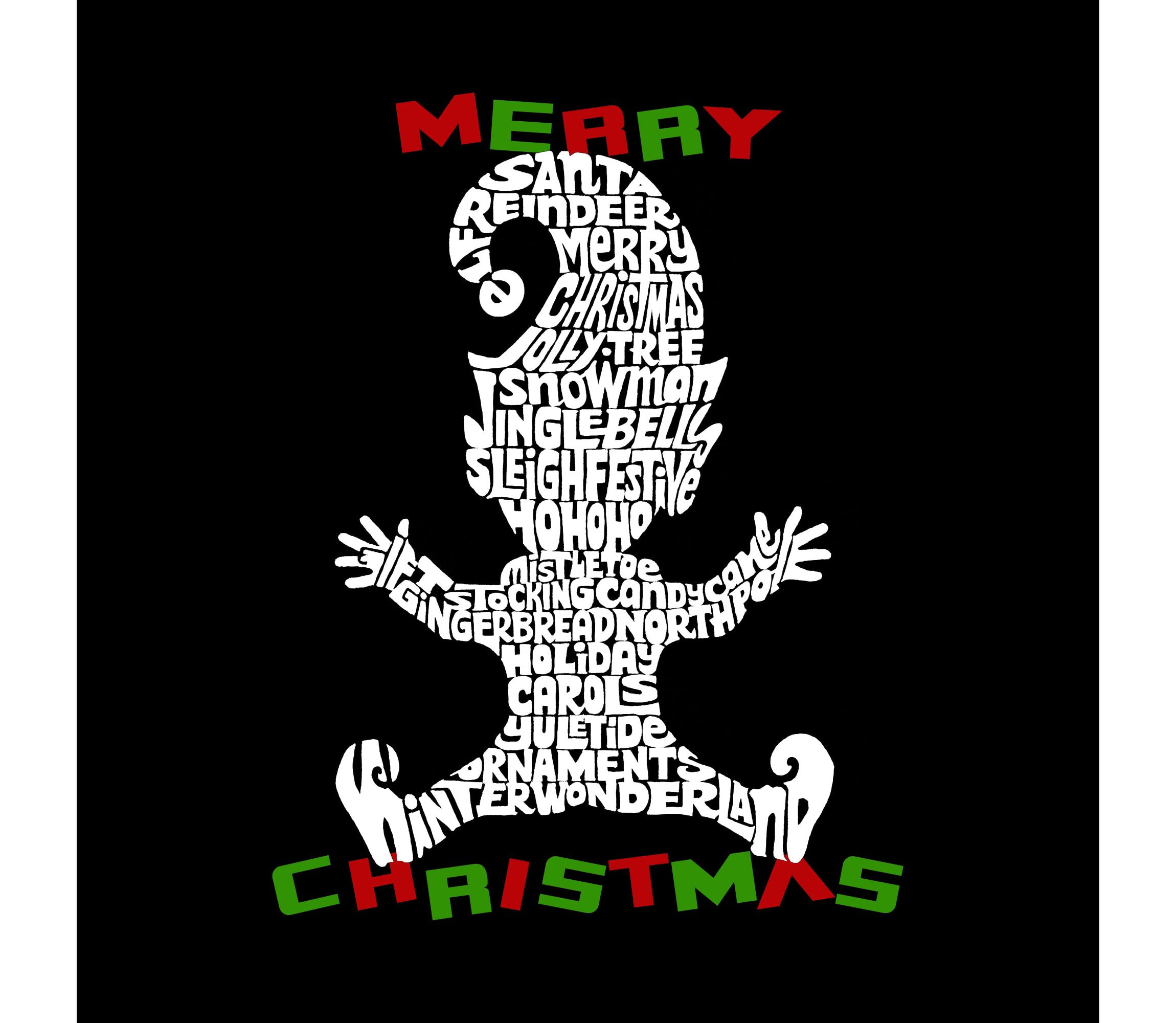 Mens Word Art Hooded Sweatshirt  - Christmas Elf