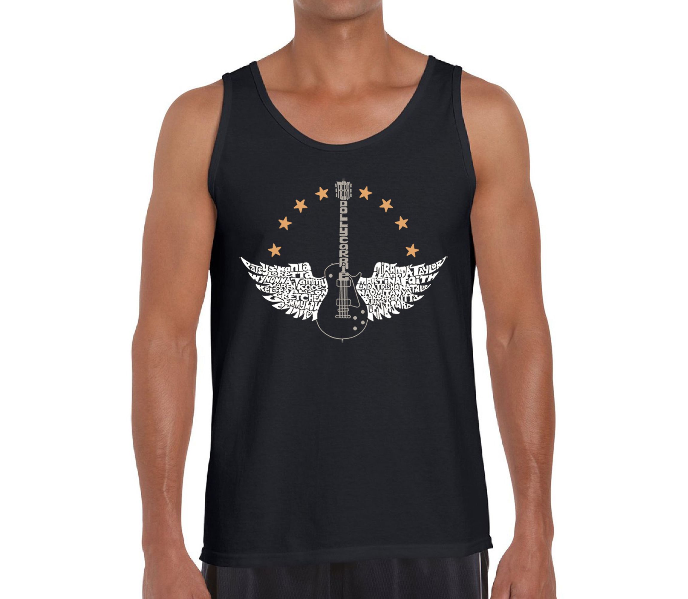 Mens Word Art Tank Top - Country Female Singers