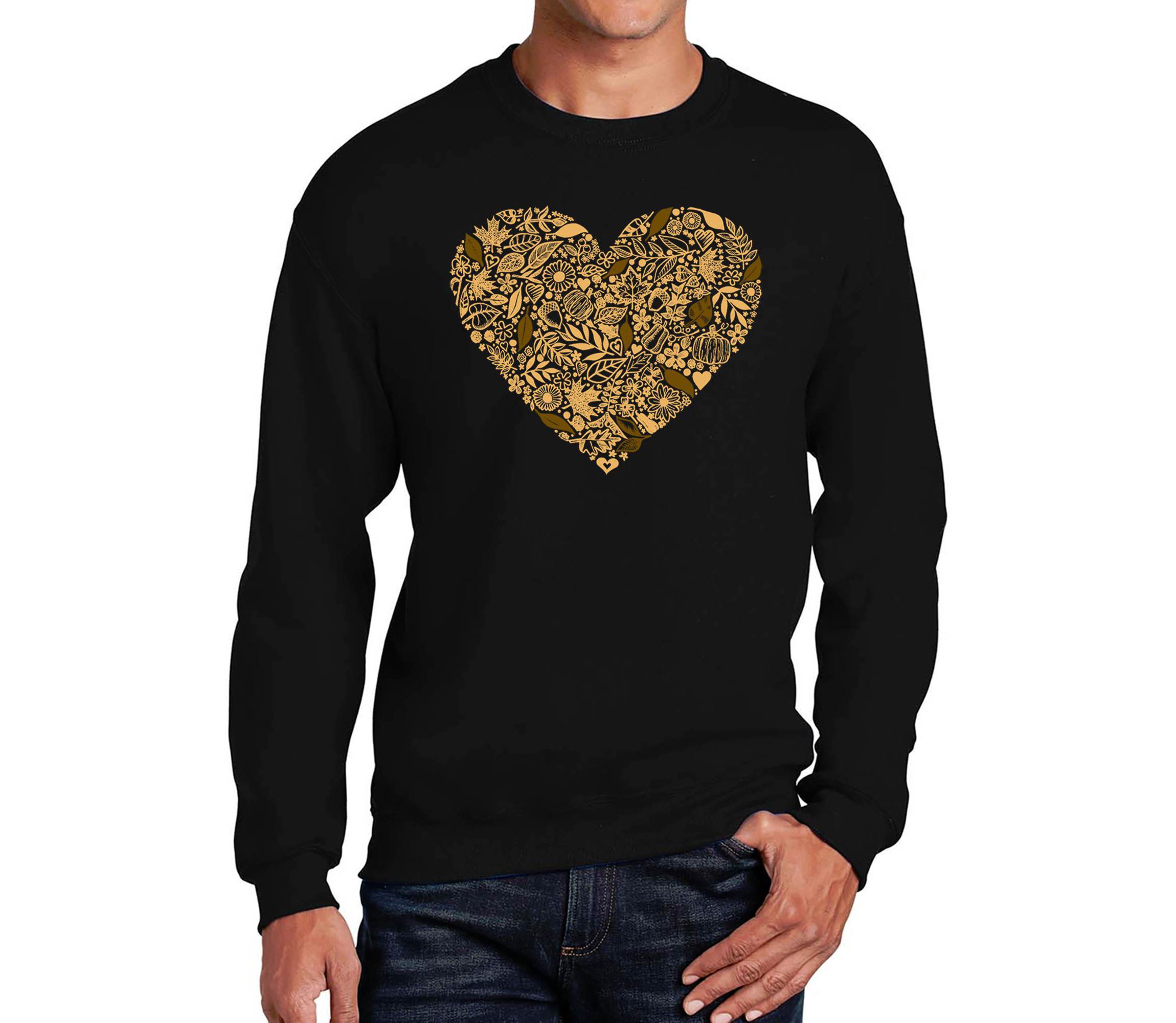 Mens Word Art Crewneck Sweatshirt - Fall Vibes