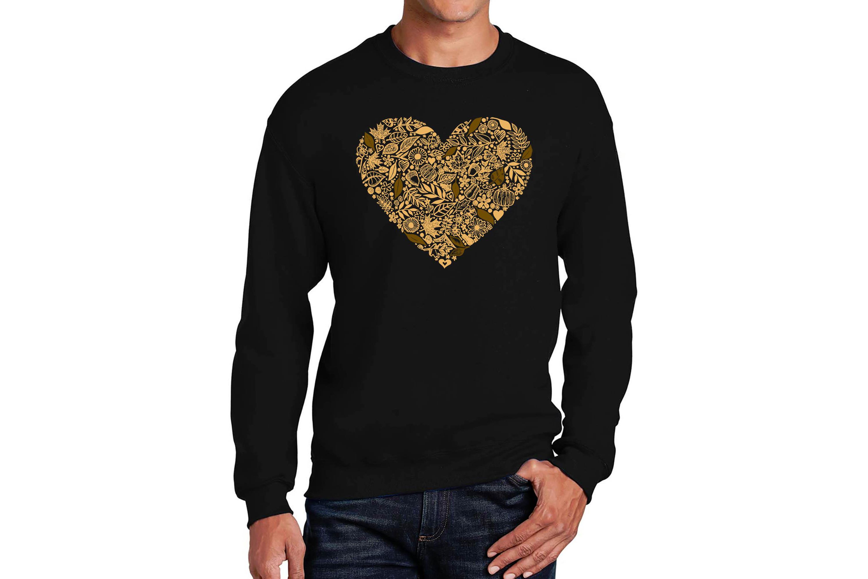 Mens Word Art Crewneck Sweatshirt - Fall Vibes