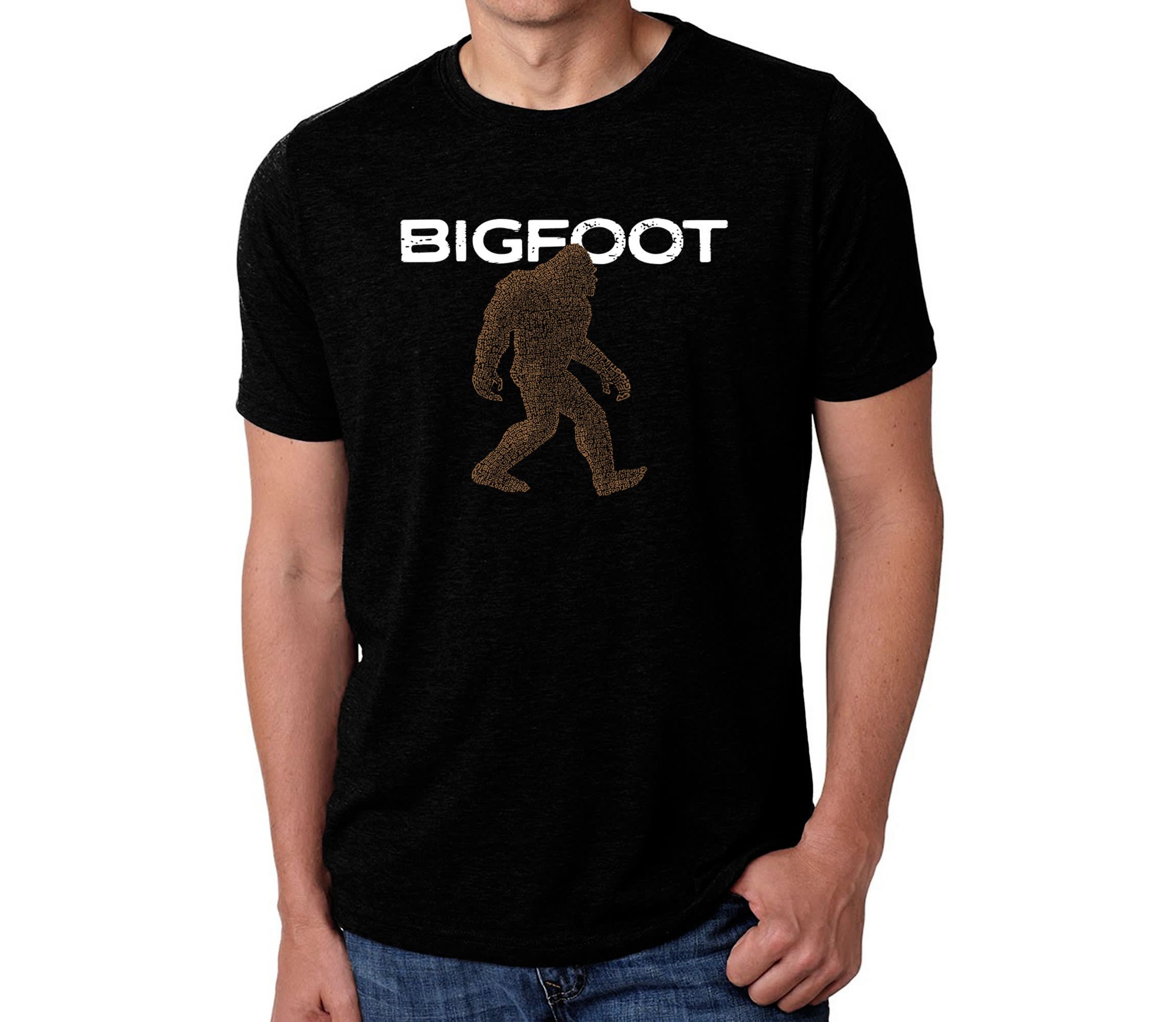 Mens Premium Blend Word Art T-Shirt  - Bigfoot