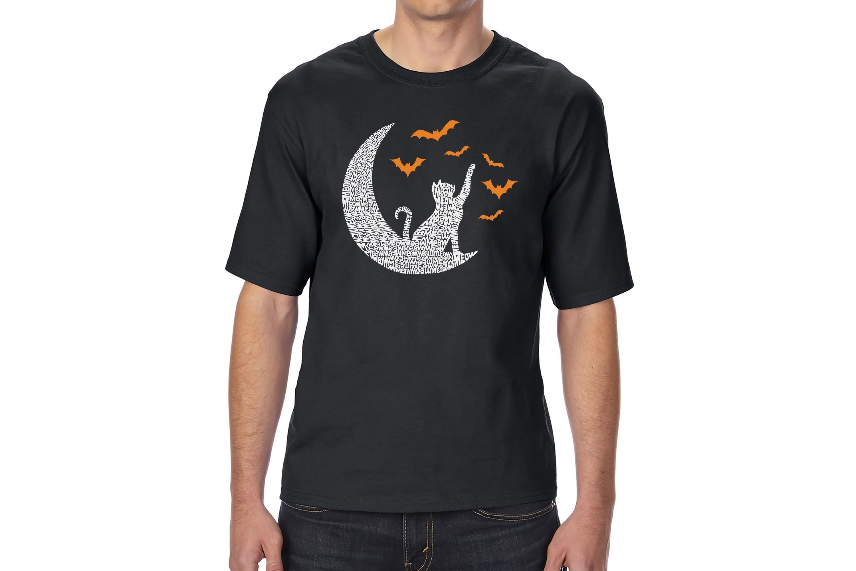 Mens Tall and Long Word Art T-Shirt - Lunar Bats