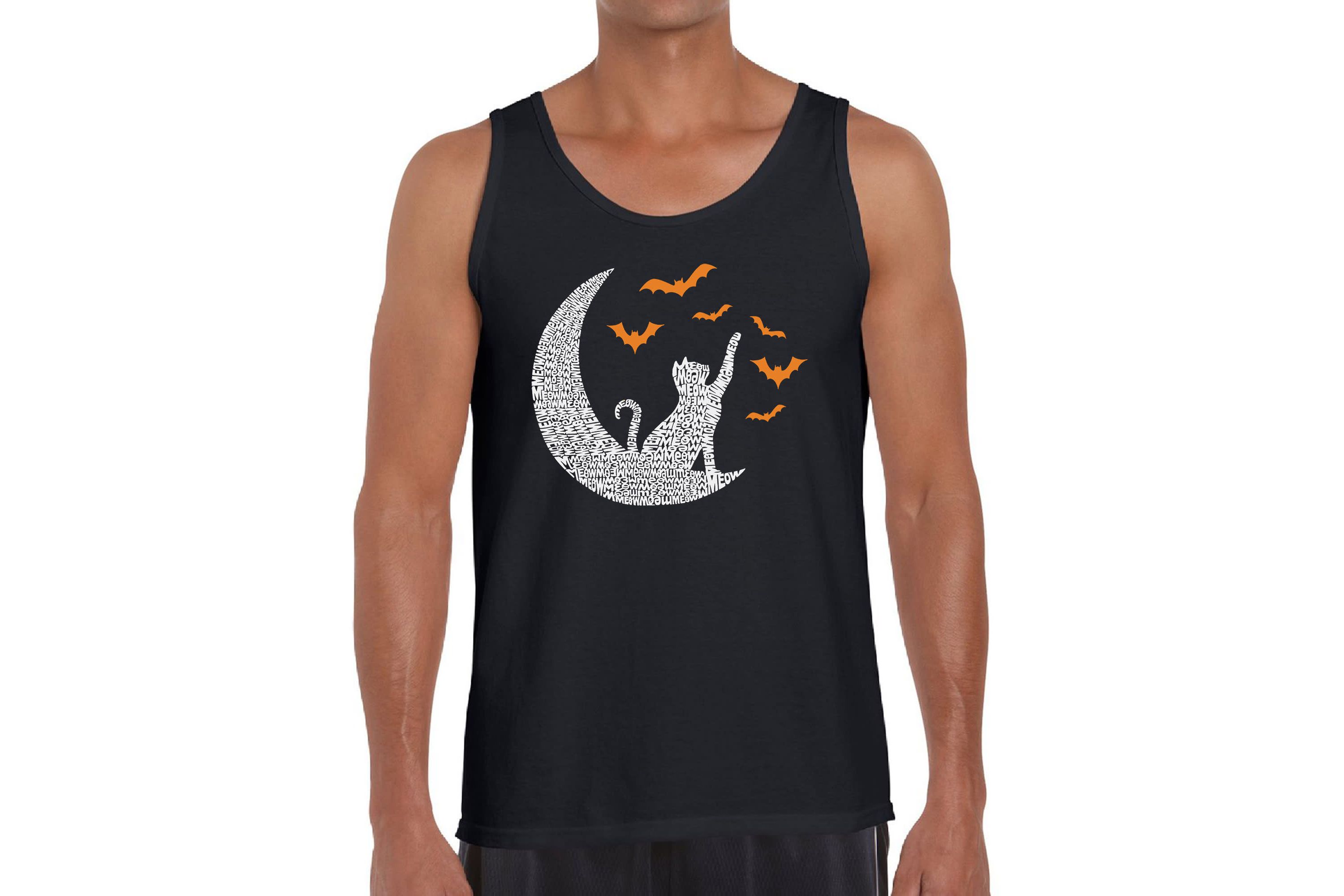 Mens Word Art Tank Top - Lunar Bats