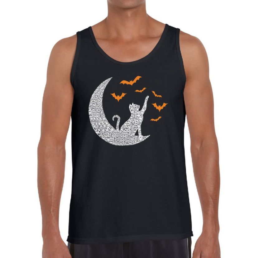 Mens Word Art Tank Top - Lunar Bats