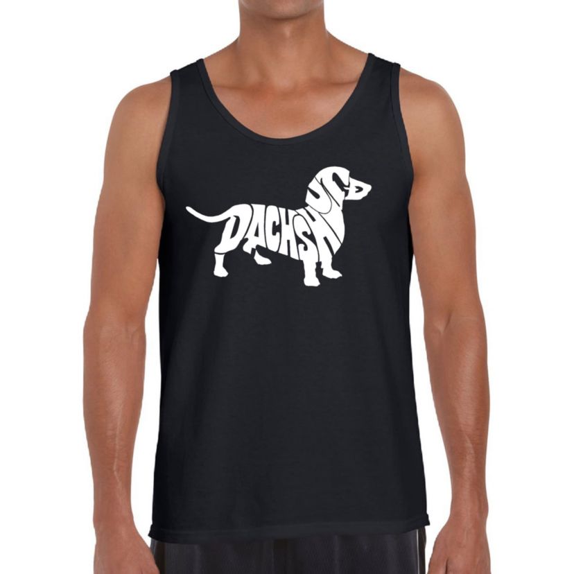 Mens Word Art Tank Top - Dachshund