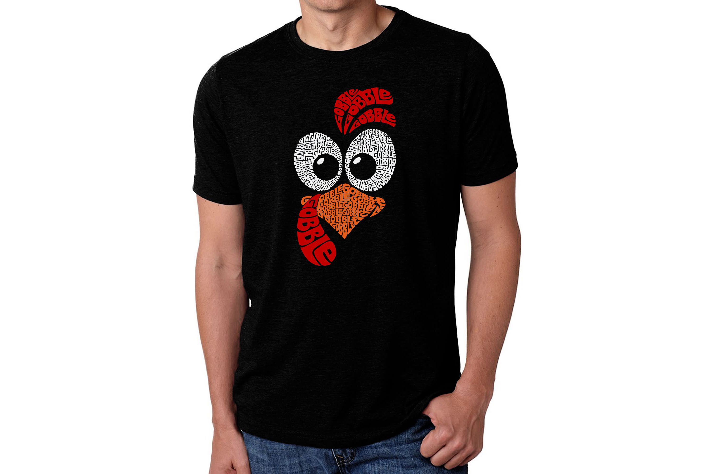 Mens Premium Blend Word Art T-Shirt - Turkey Face