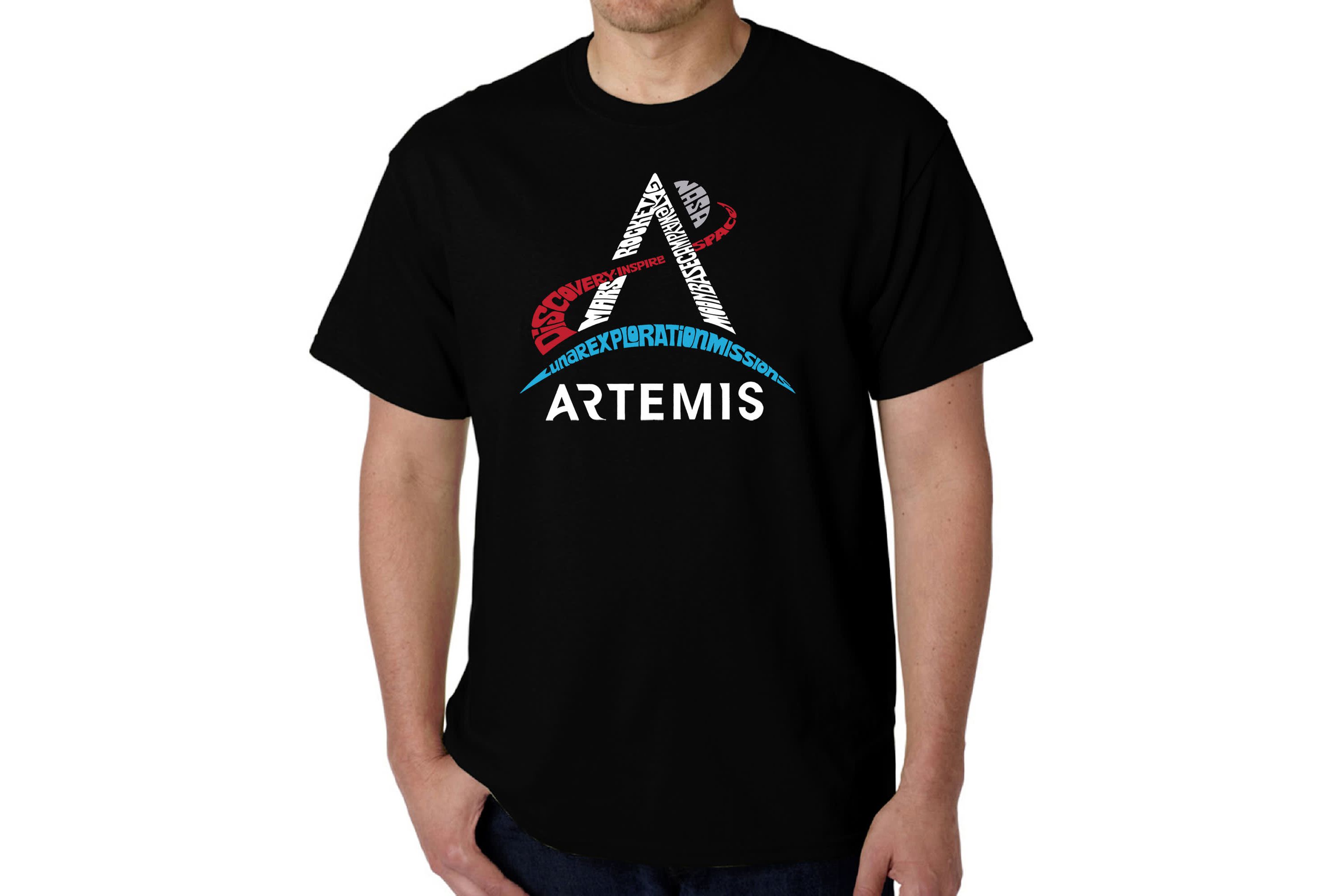 Mens Word Art T-Shirt  - NASA Artemis Logo