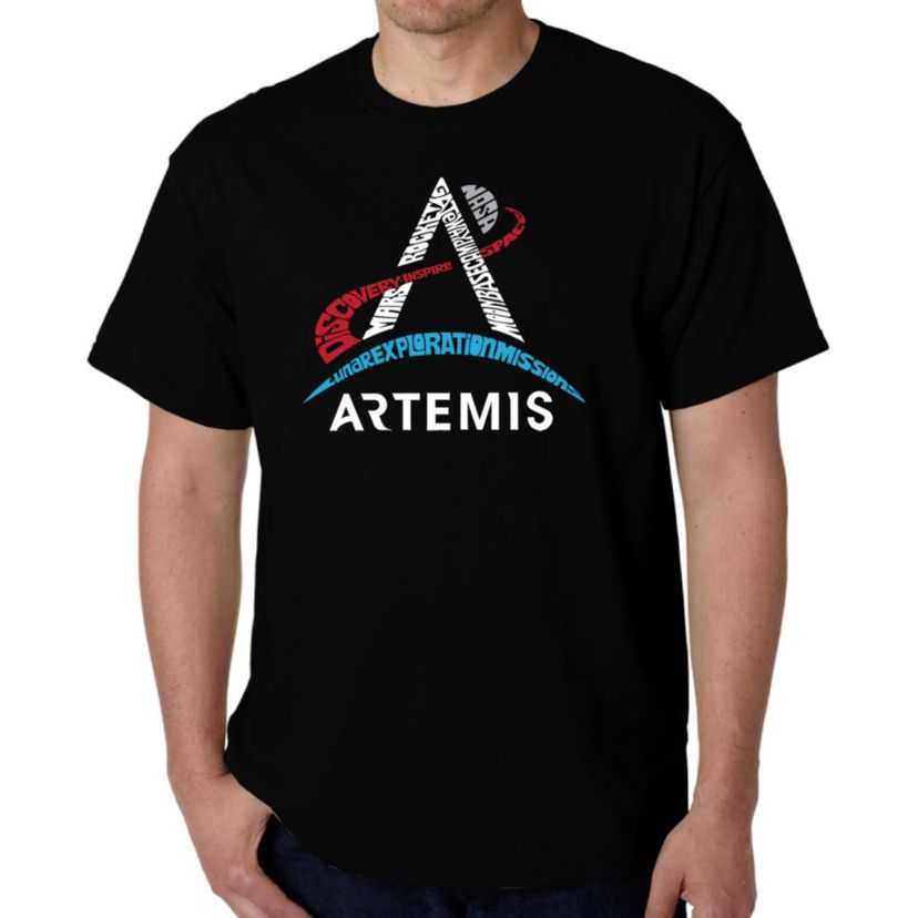 Mens Word Art T-Shirt  - NASA Artemis Logo