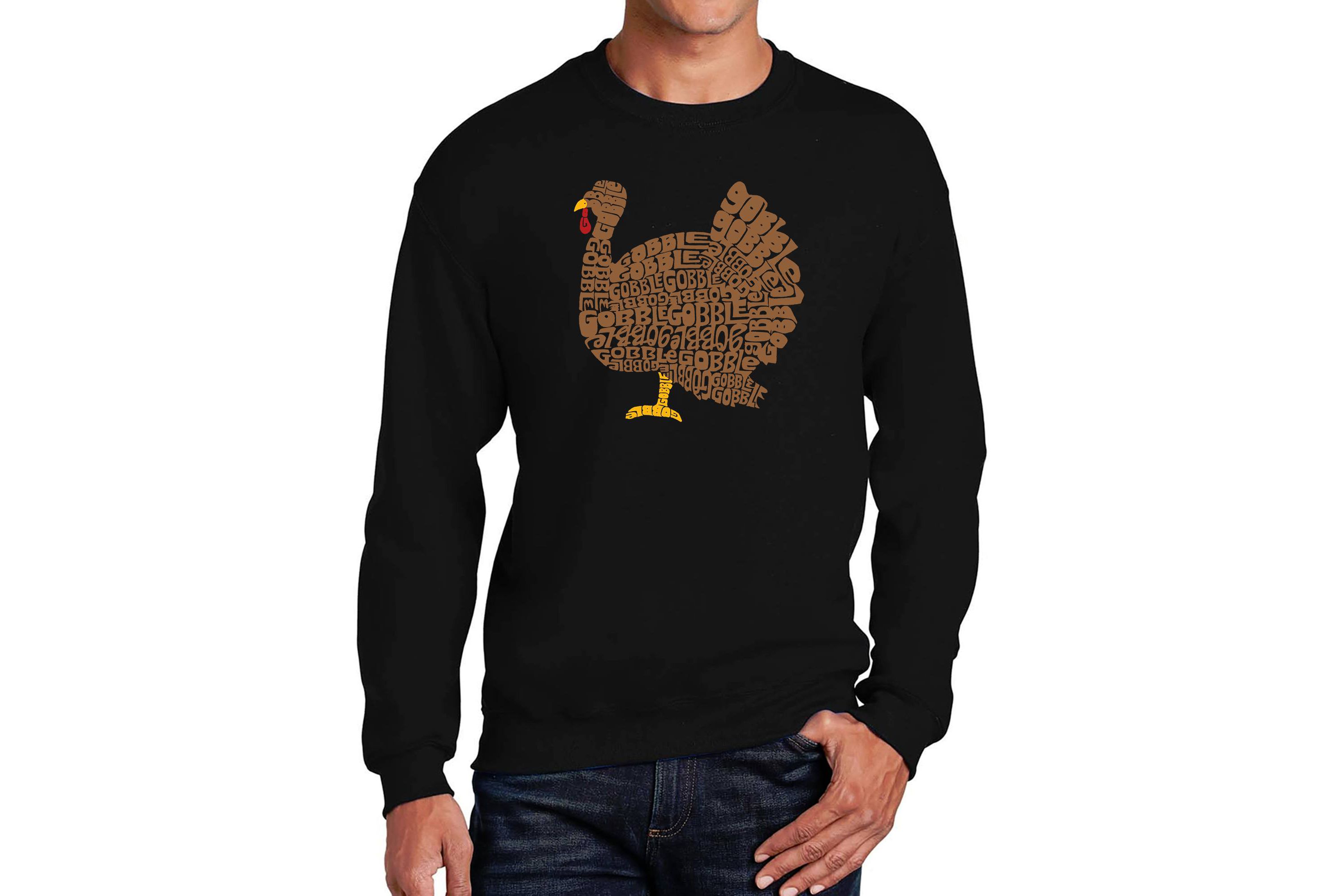 Mens Word Art Crewneck Sweatshirt  - Thanksgiving
