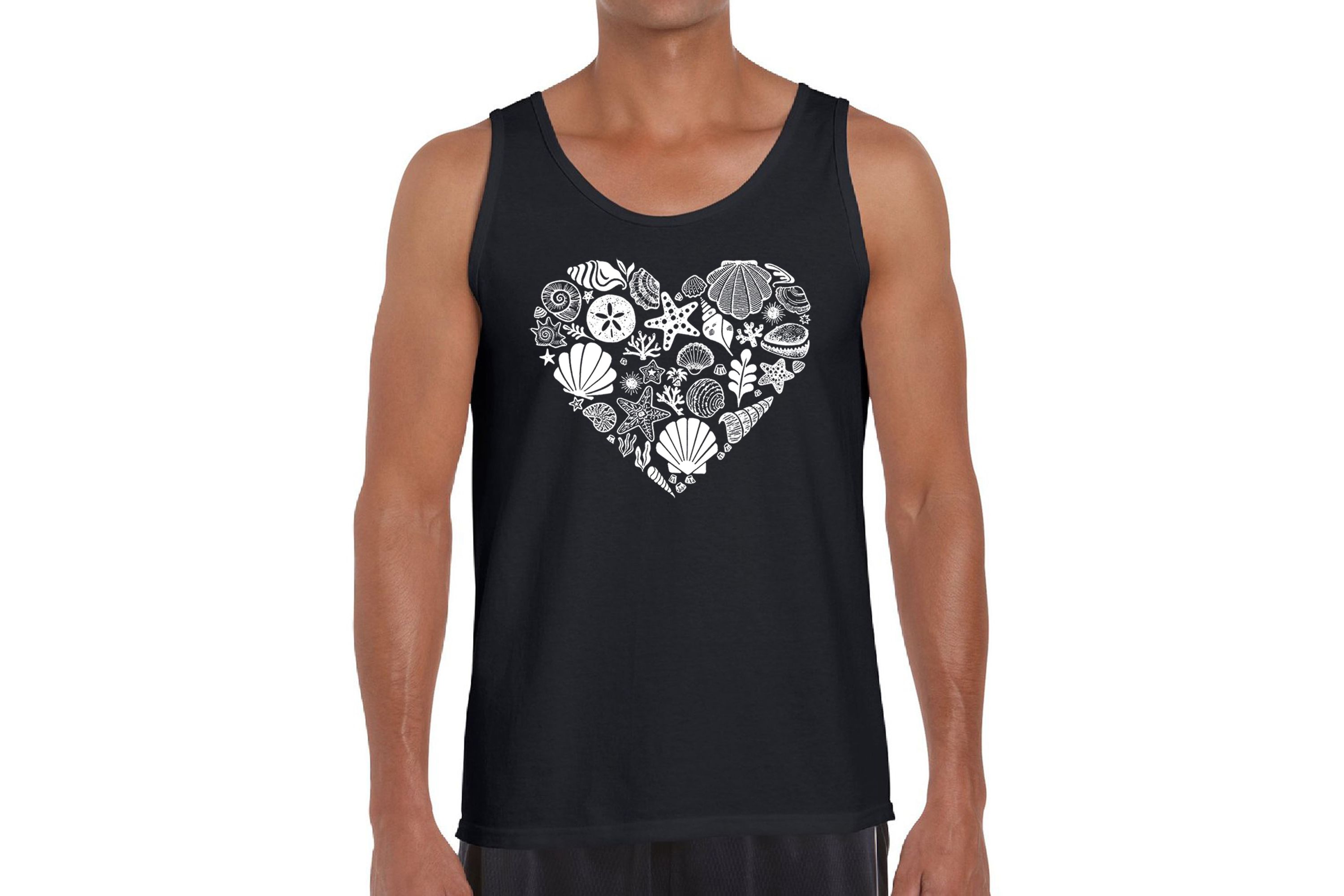Mens Word Art Tank Top - Sea Shells