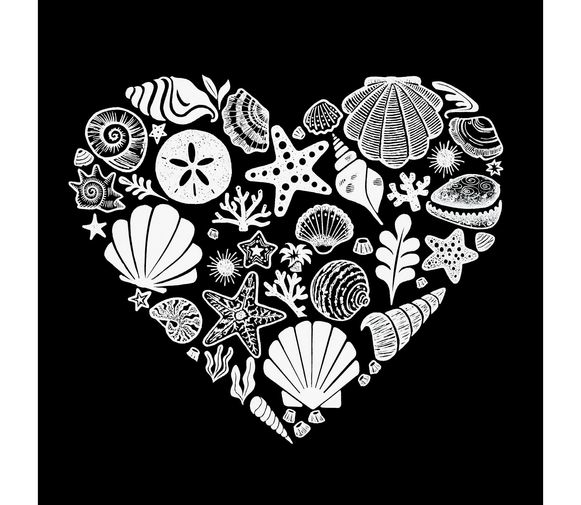 Mens Word Art Tank Top - Sea Shells