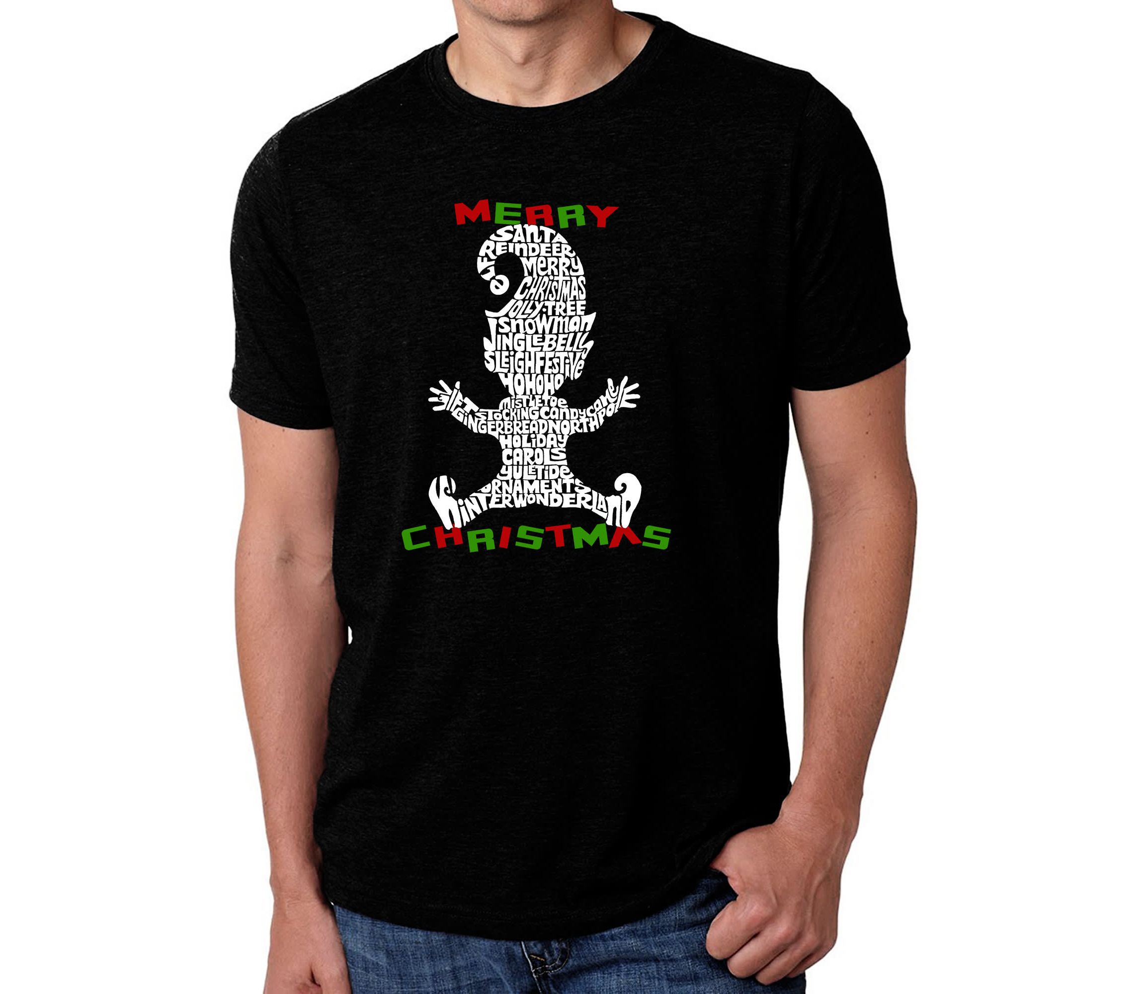 Mens Premium Blend Word Art T-Shirt  - Christmas Elf