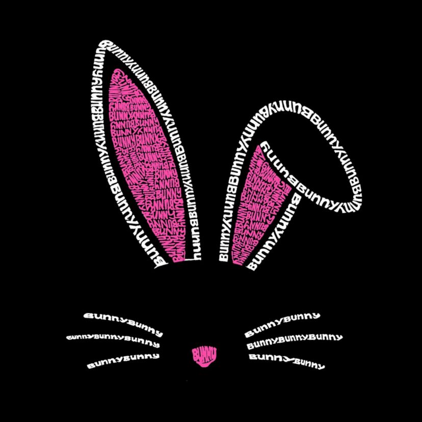 Mens Word Art Crewneck Sweatshirt - Bunny Ears