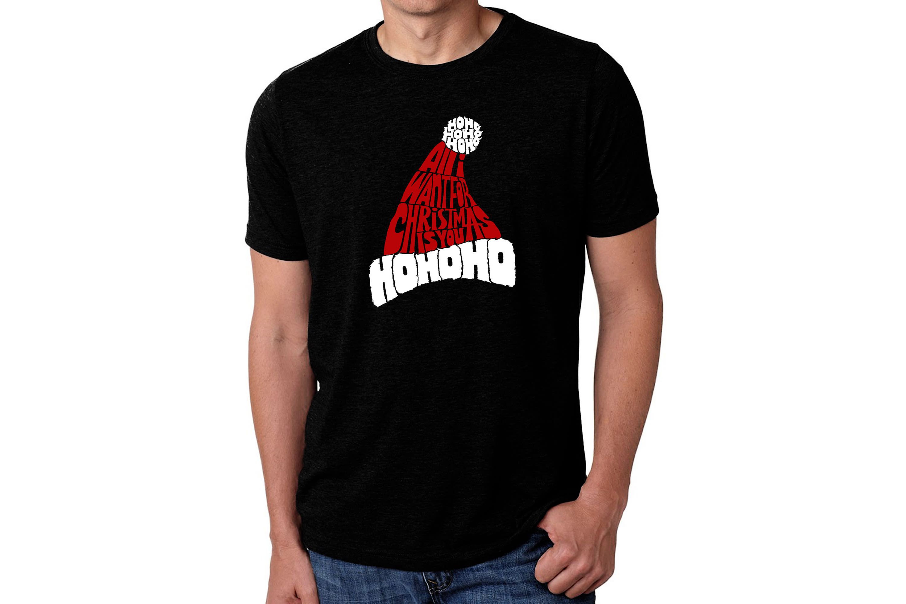 Mens Premium Blend Word Art T-Shirt - All I Want for Christmas is You