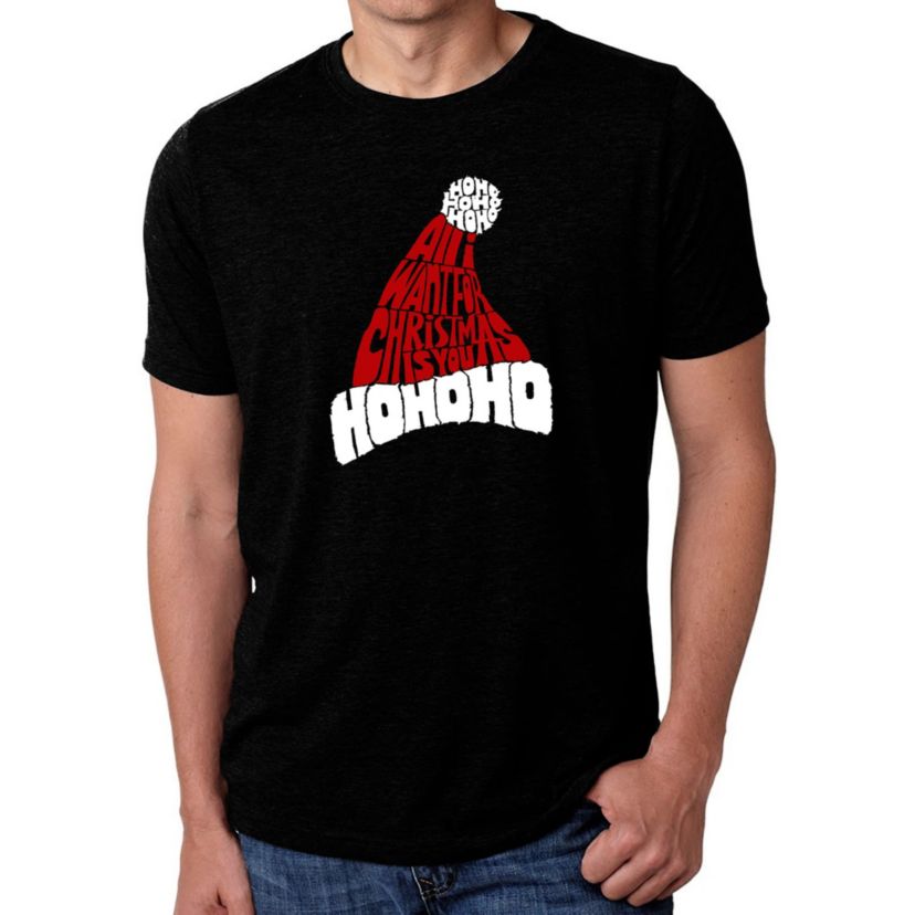 Mens Premium Blend Word Art T-Shirt - All I Want for Christmas is You