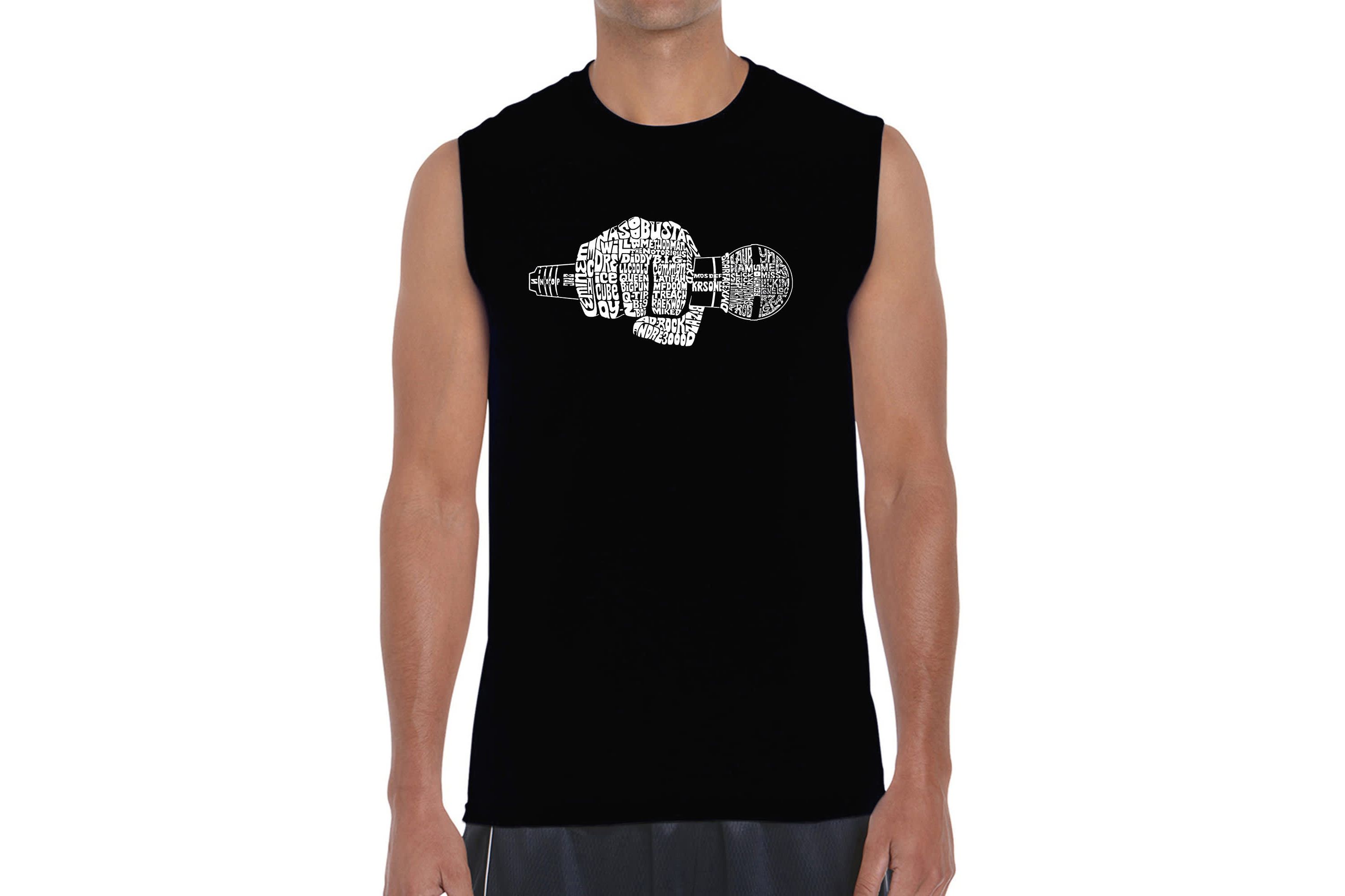 Mens Word Art Sleeveless T-Shirt - 90s Rappers