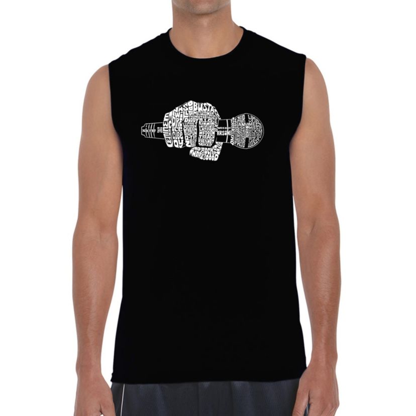 Mens Word Art Sleeveless T-Shirt - 90s Rappers