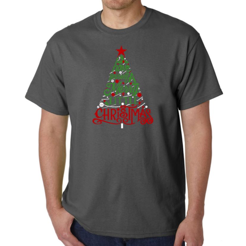 Mens Word Art T-Shirt - Have Yourself a Merry Little Christmas