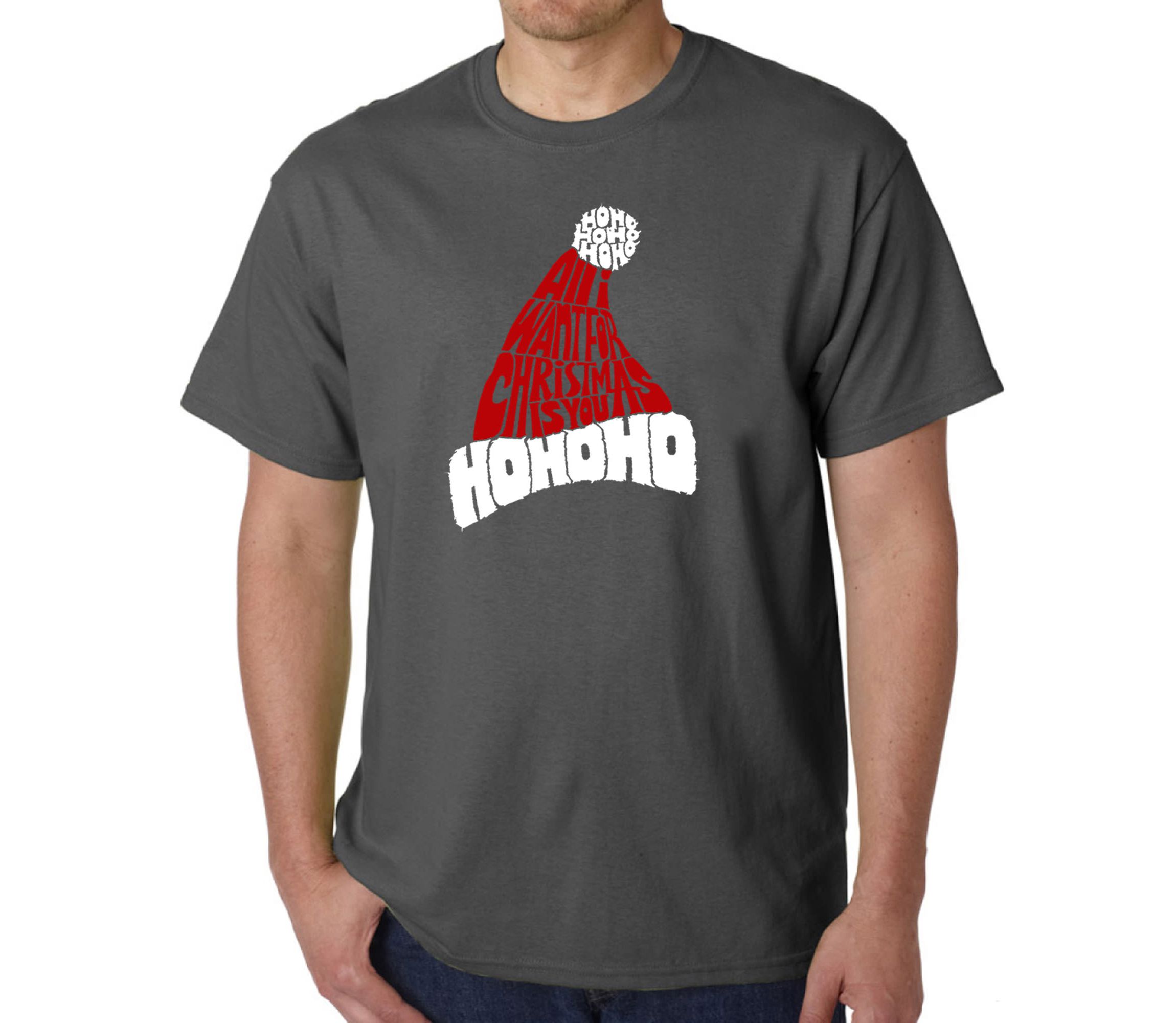 Mens Word Art T-Shirt - All I Want for Christmas is You