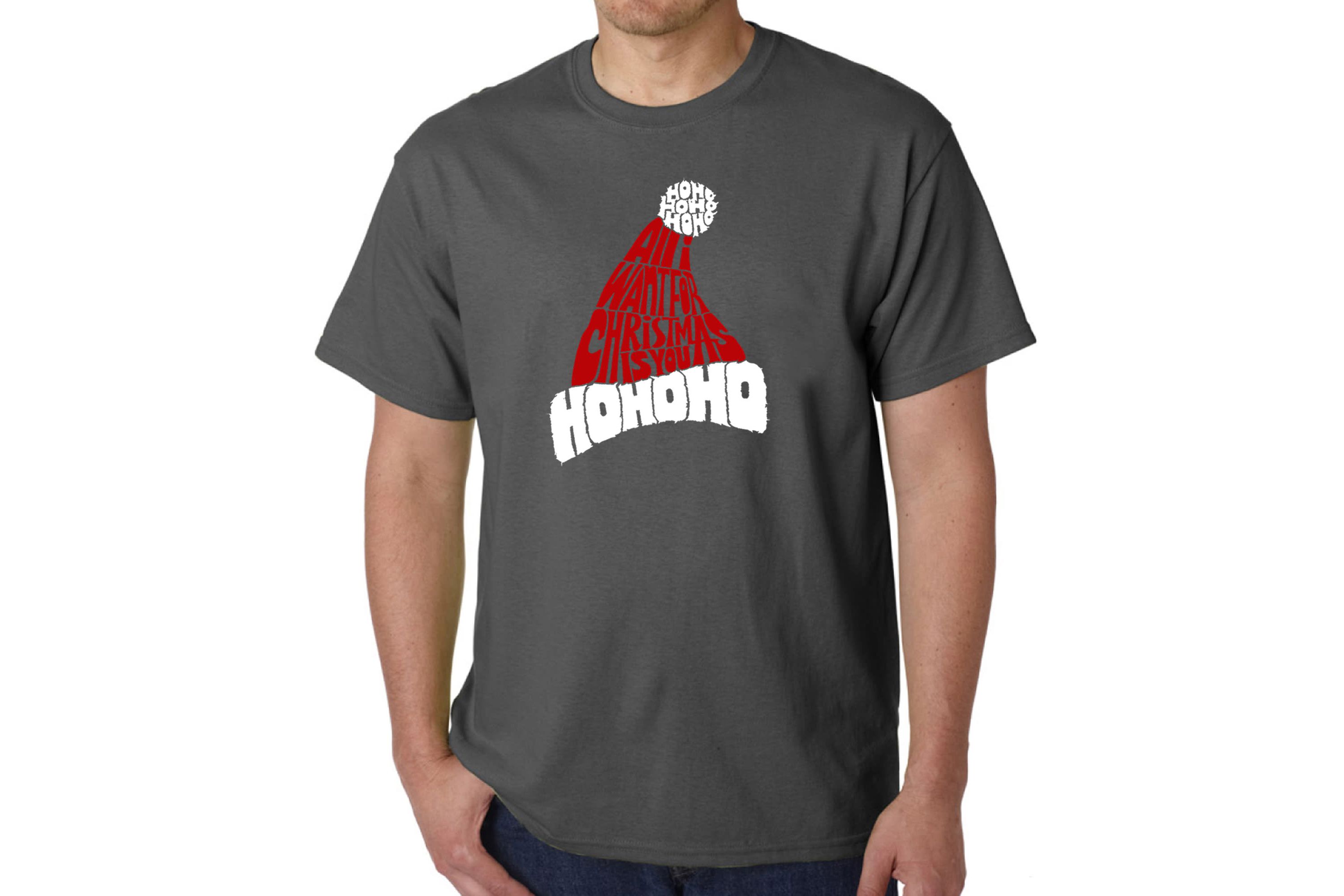 Mens Word Art T-Shirt - All I Want for Christmas is You