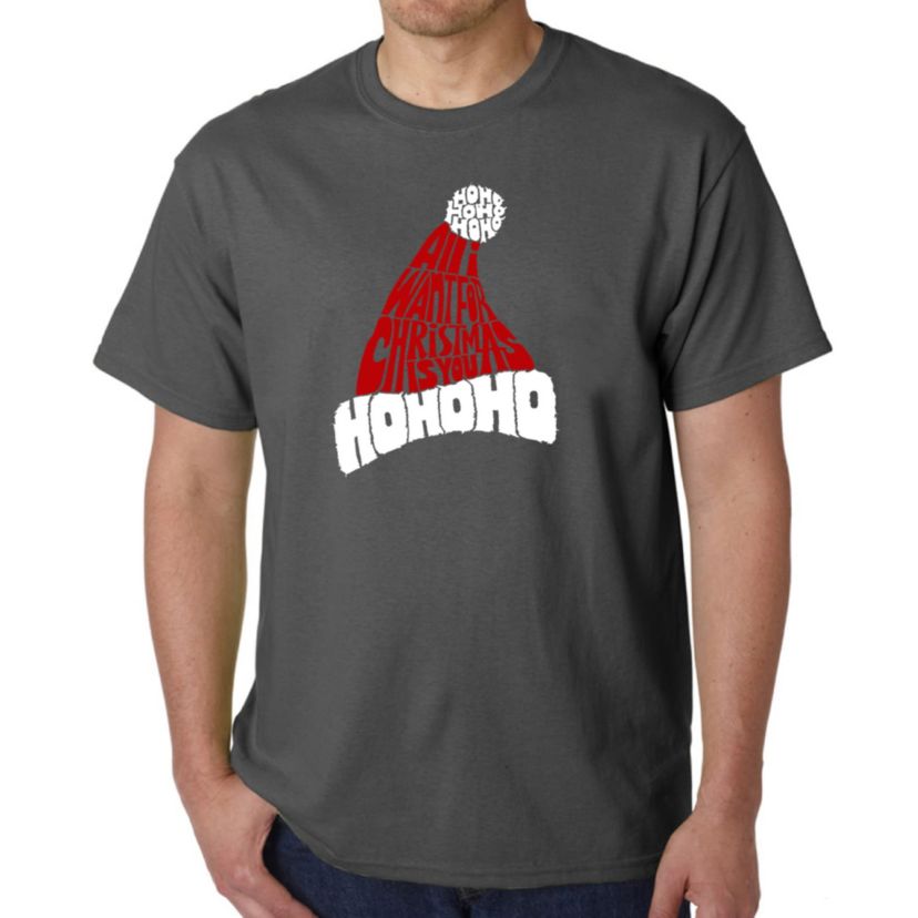 Mens Word Art T-Shirt - All I Want for Christmas is You