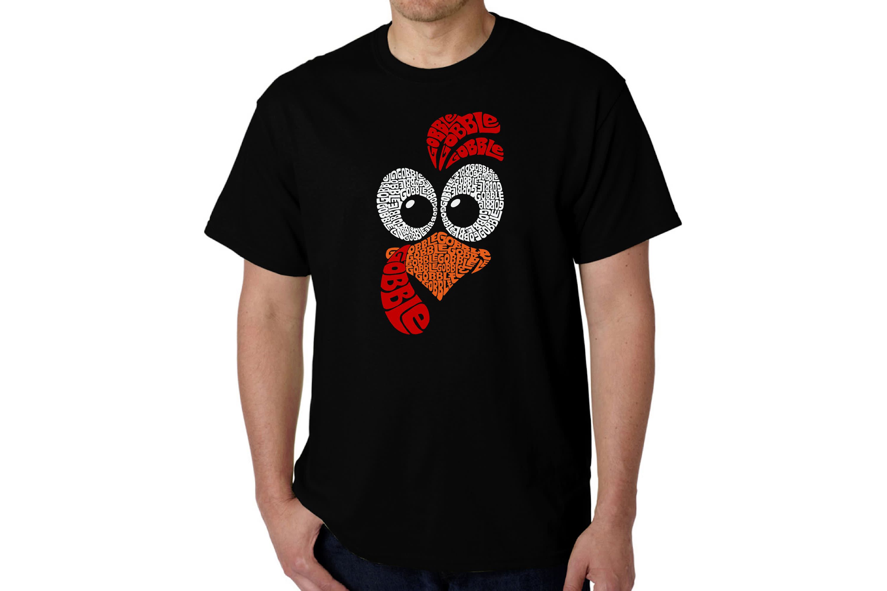 Mens Word Art T-Shirt - Turkey Face