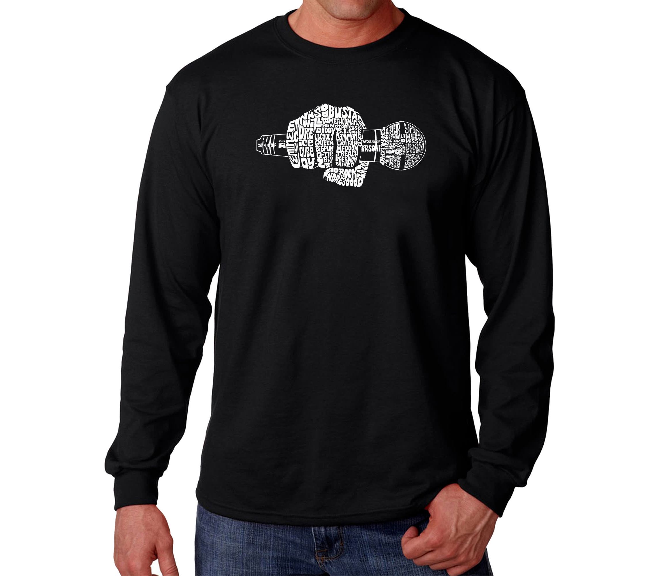 Mens Word Art Long Sleeve T-Shirt - 90s Rappers