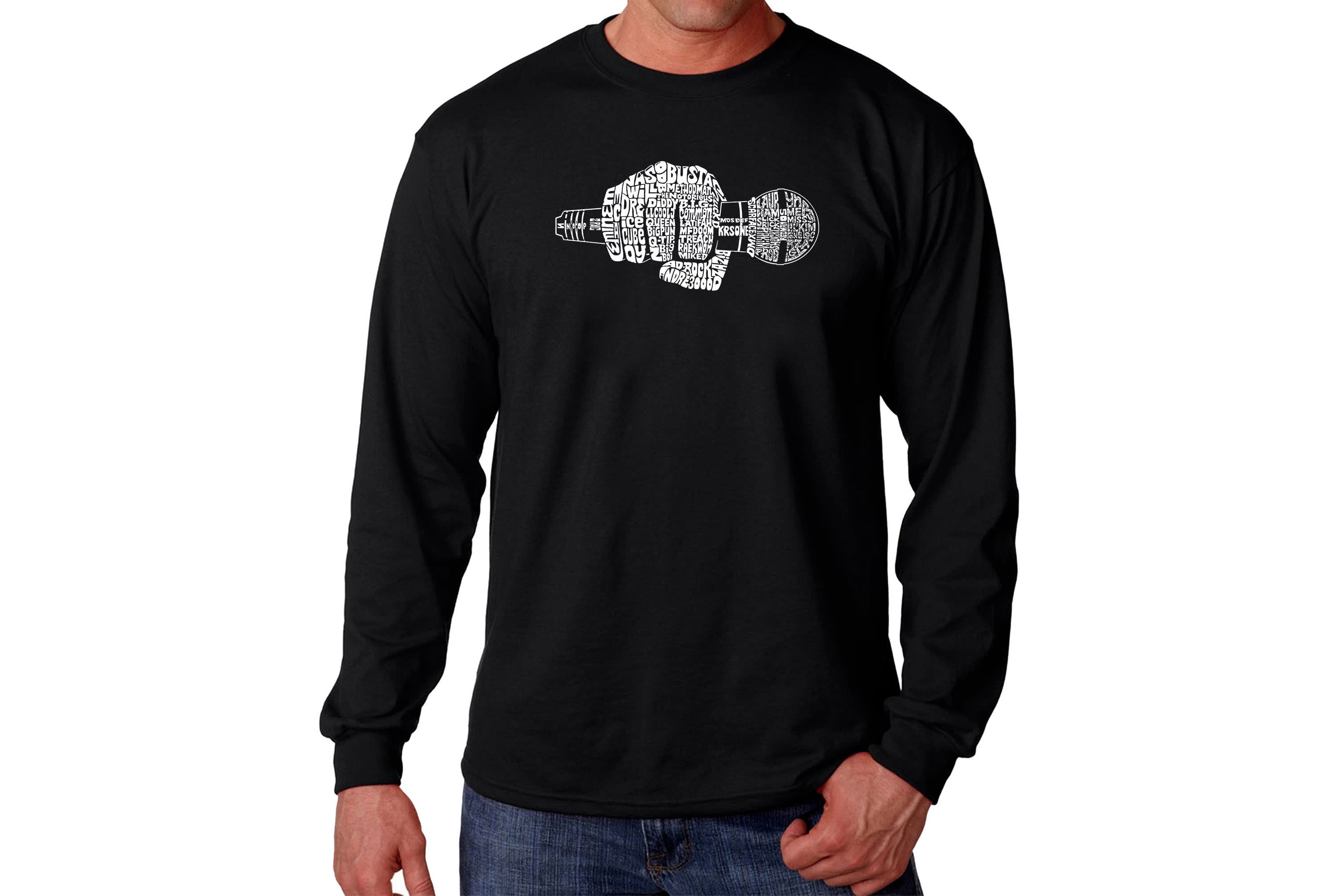 Mens Word Art Long Sleeve T-Shirt - 90s Rappers