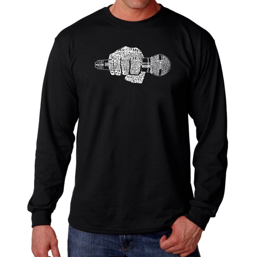 Mens Word Art Long Sleeve T-Shirt - 90s Rappers