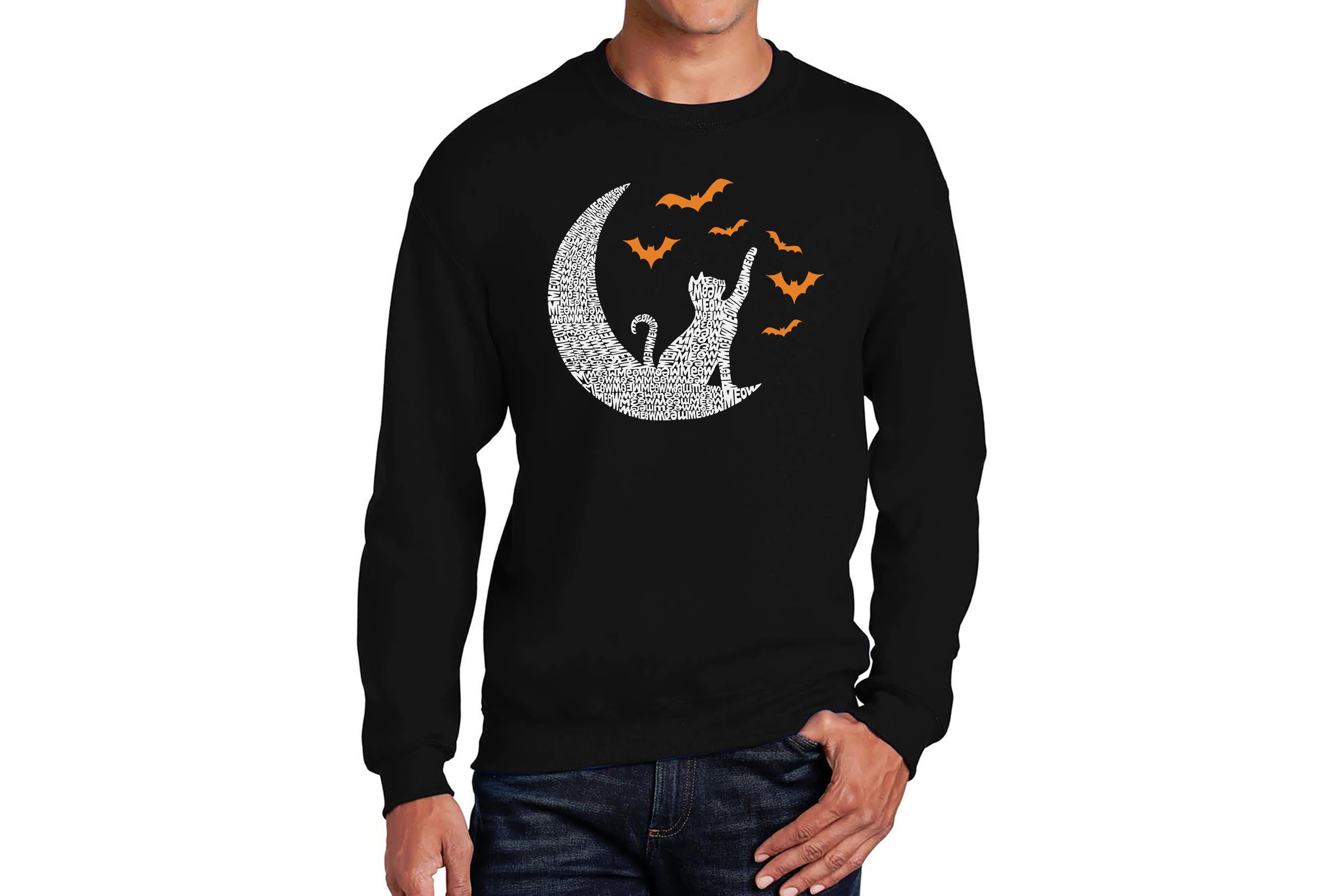 Mens Word Art Crewneck Sweatshirt - Lunar Bats