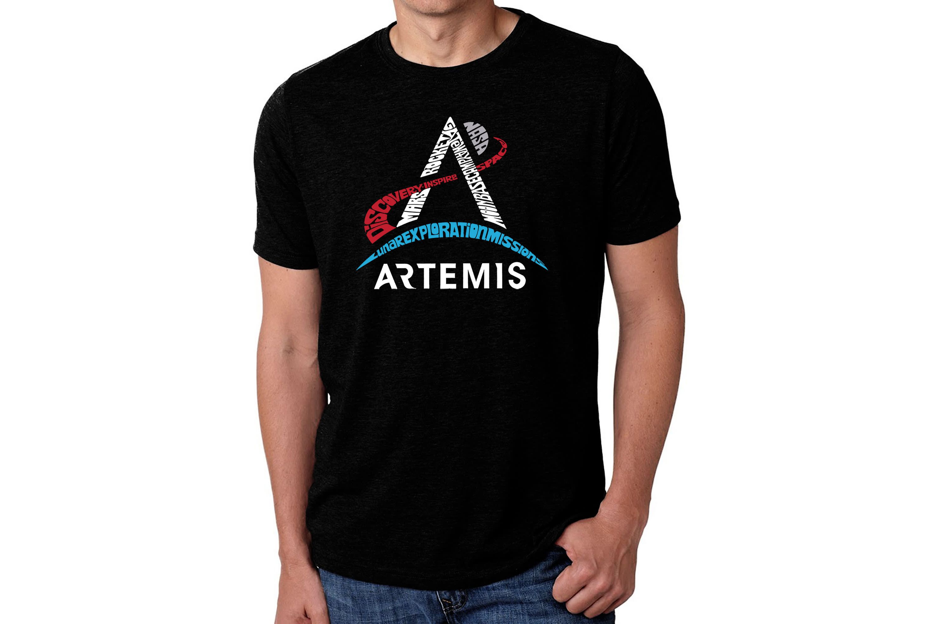 Mens Premium Blend Word Art T-Shirt  - NASA Artemis Logo