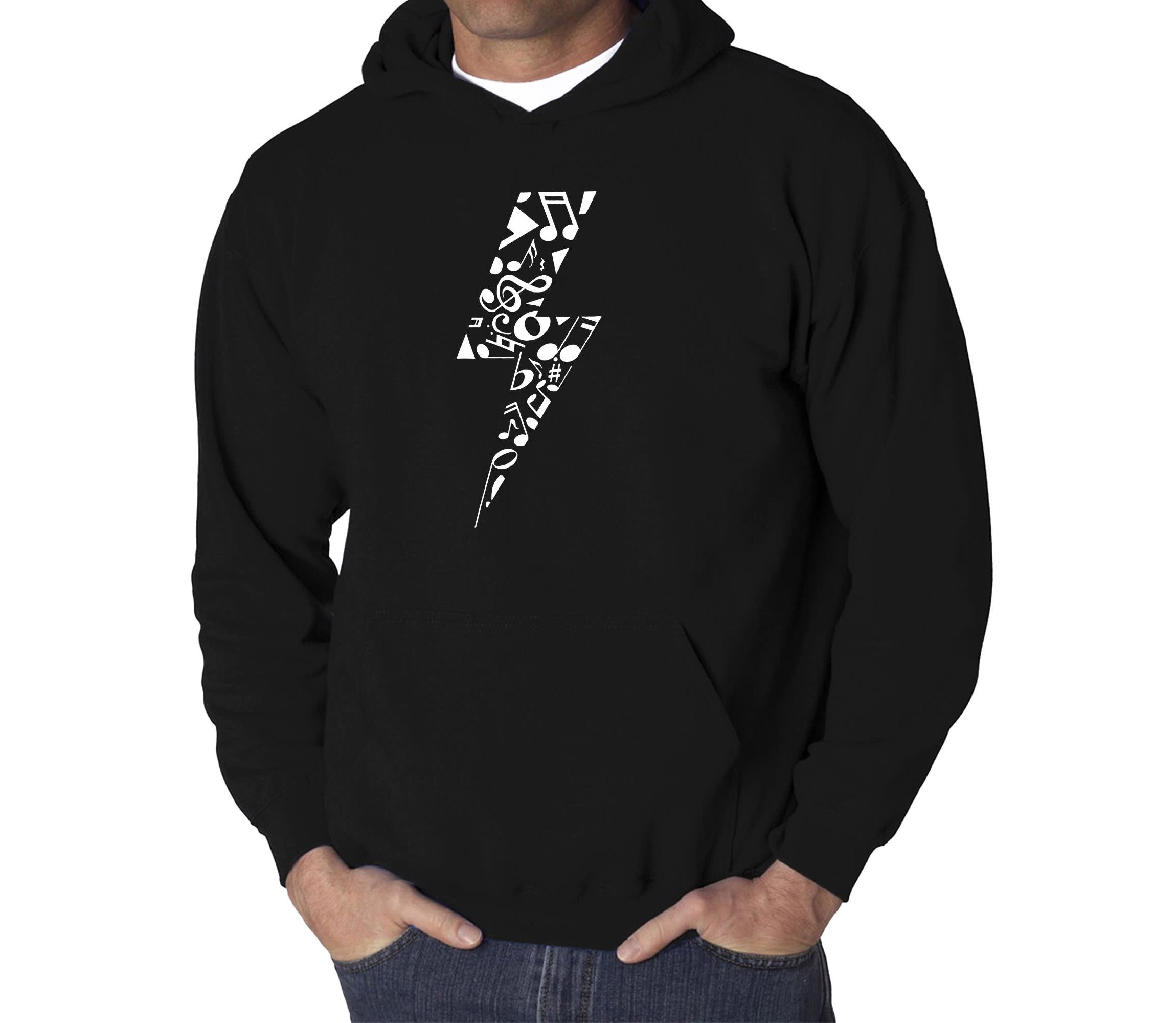 Mens Word Art Hooded Sweatshirt - Lightning Bolt