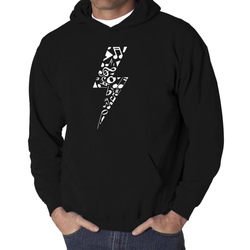 Mens Word Art Hooded Sweatshirt - Lightning Bolt