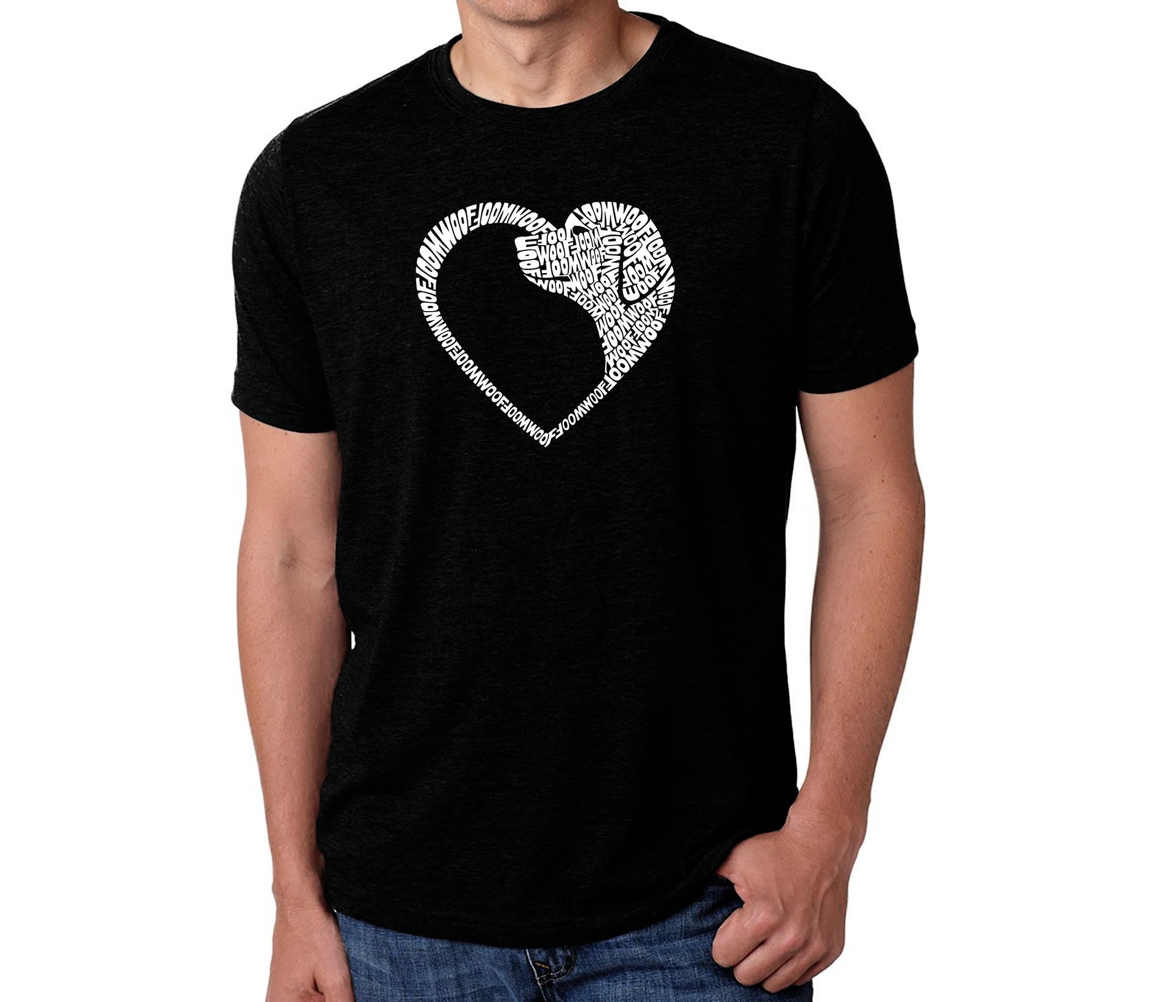 Mens Premium Blend Word Art T-Shirt  - Dog Heart